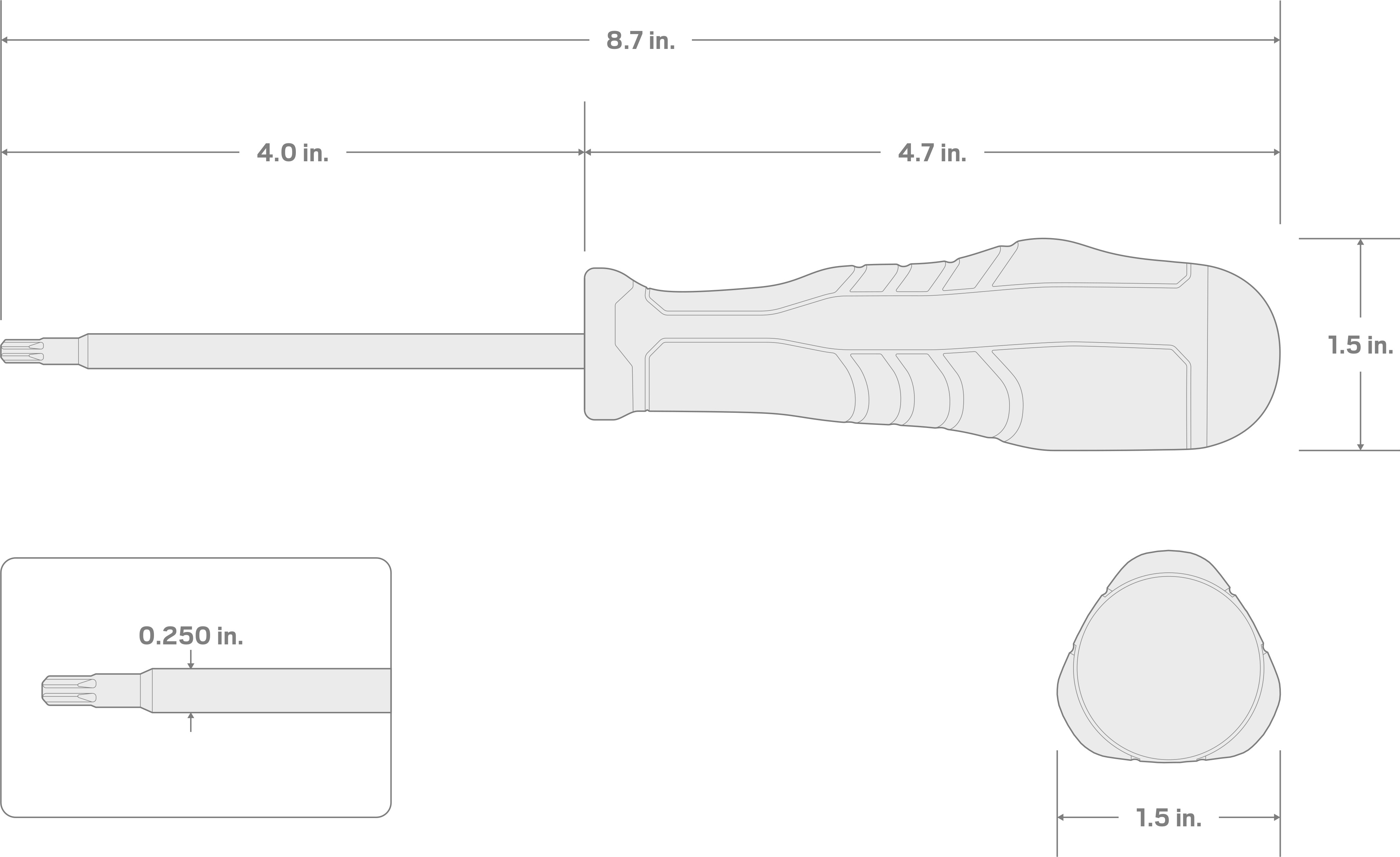 Specs for T27 Torx High-Torque Black Oxide Blade Screwdriver