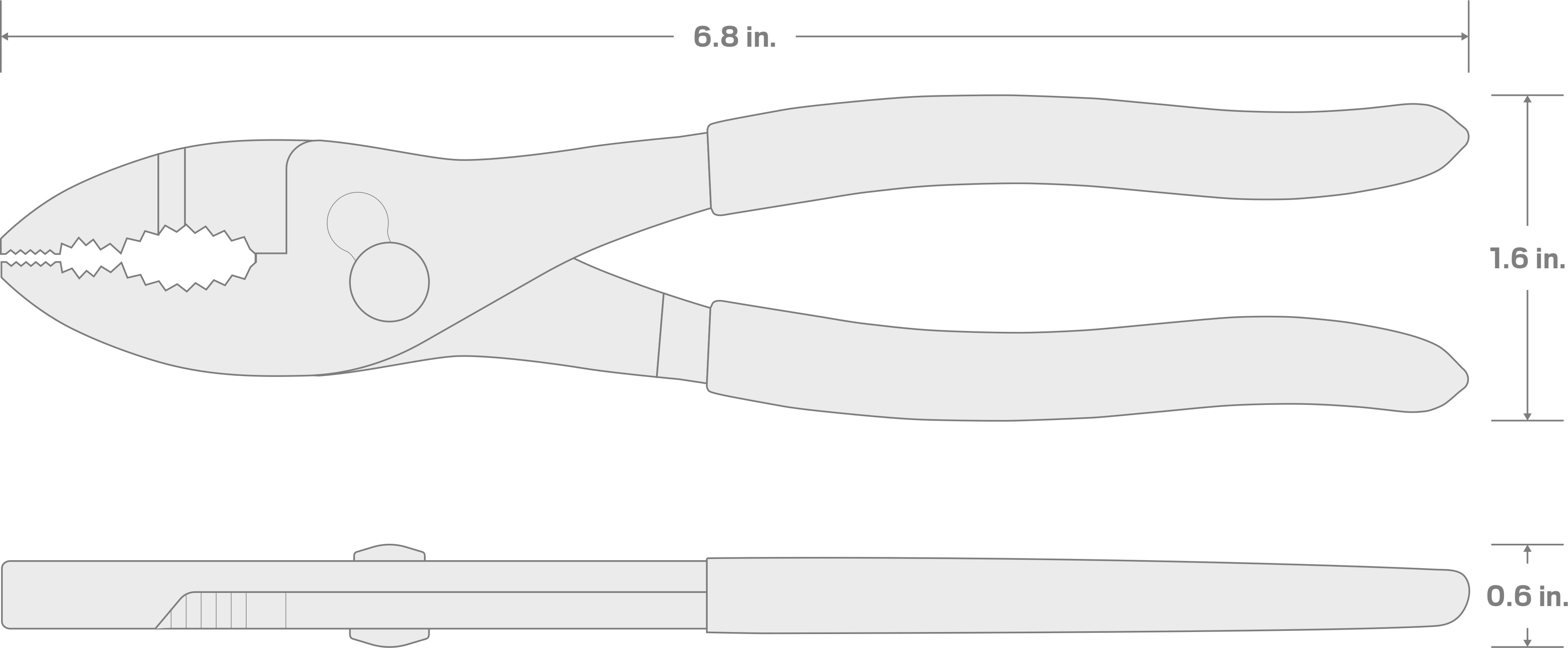 Specs for 6-1/2 Inch Slip Joint Pliers