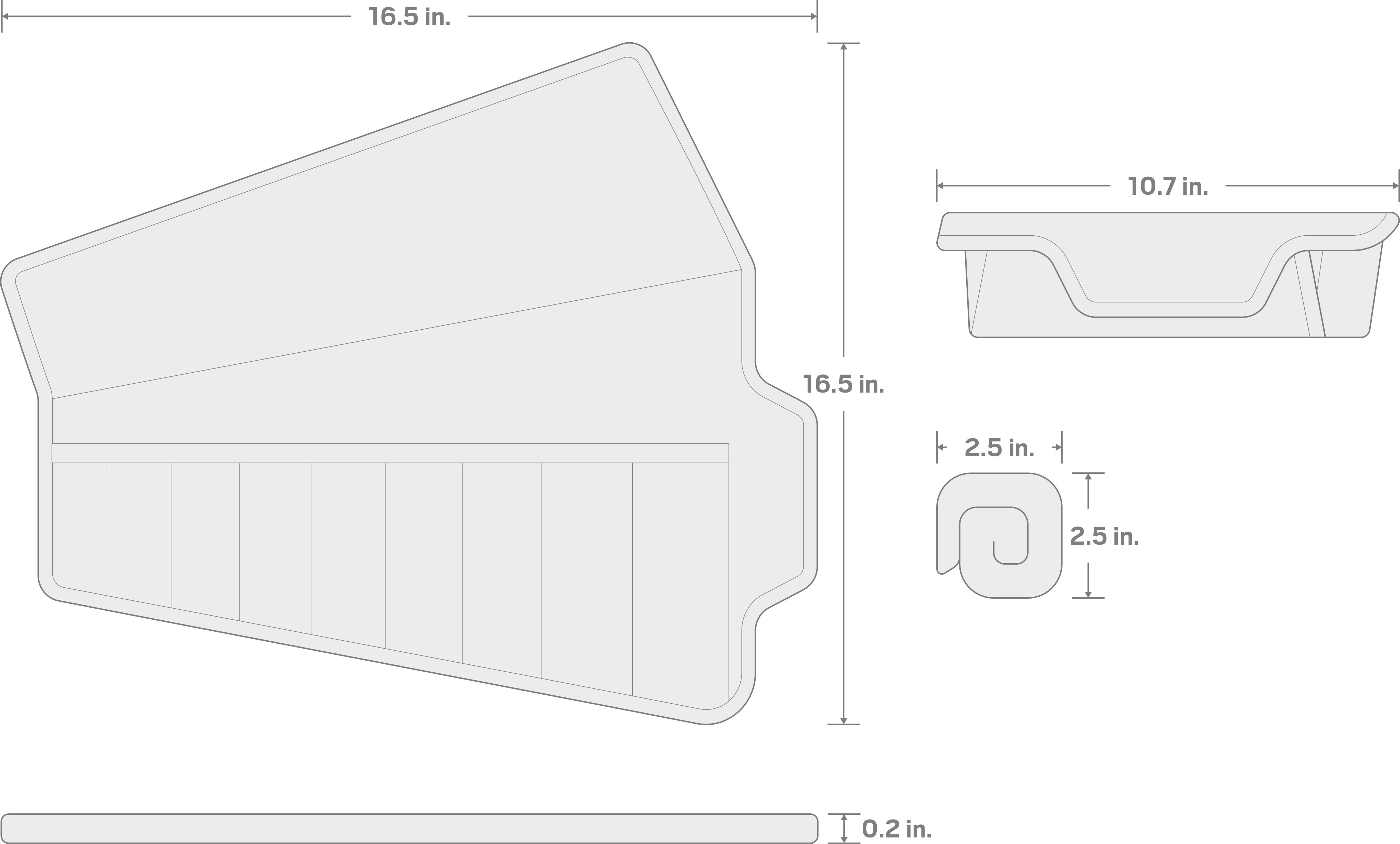 Specs for 9-Tool Ratcheting Combination Wrench Pouch (1/4-3/4 in.)