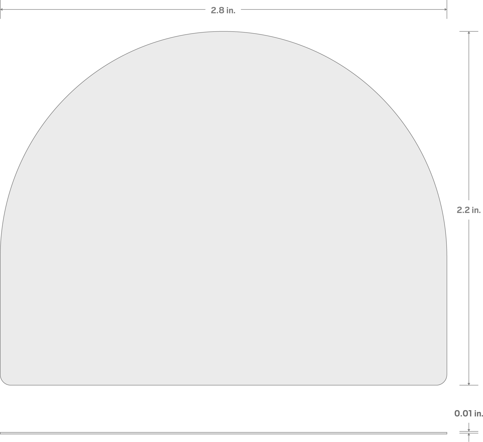 Specs for Tekton Grand Rapids Sticker, Matte Mirror Red (2.8 x 2.2 in.)