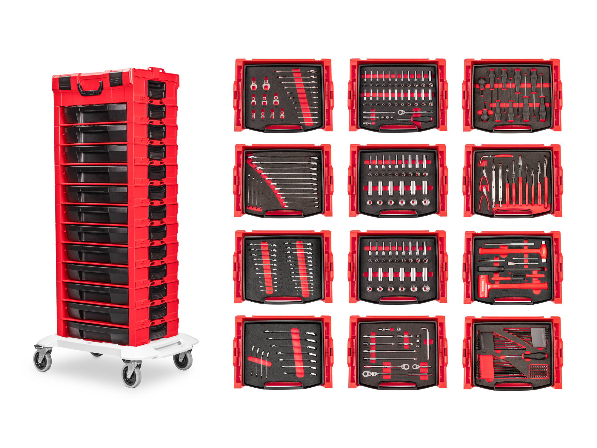 Aircraft Mechanic Core Bundle with Foam in Modular Stacking Organization System