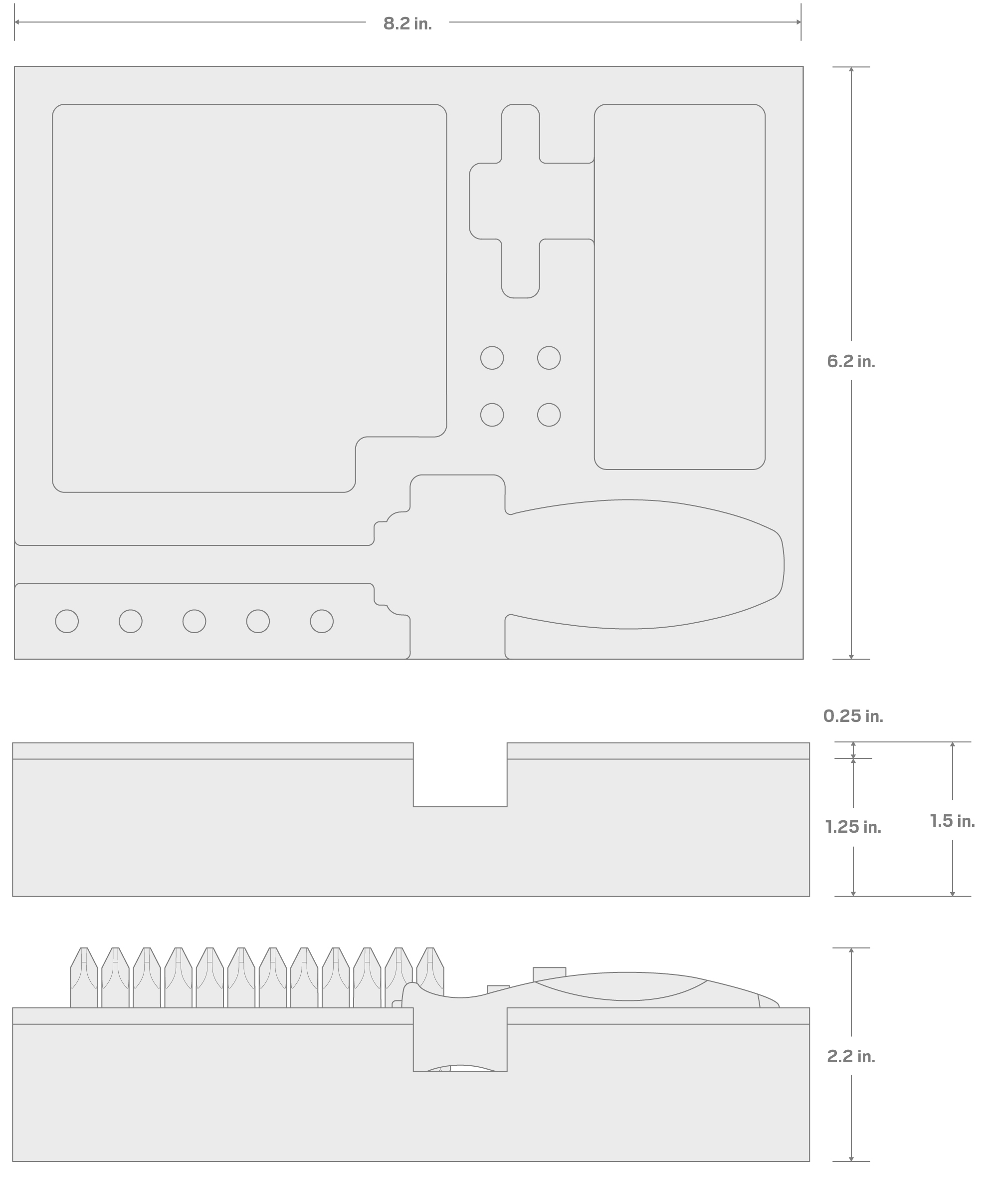 Specs for 1/4 Inch Molded Handle Bit Driver and Insert Bit Set with 8 x 6 Inch Foam Organizer (78-Piece)