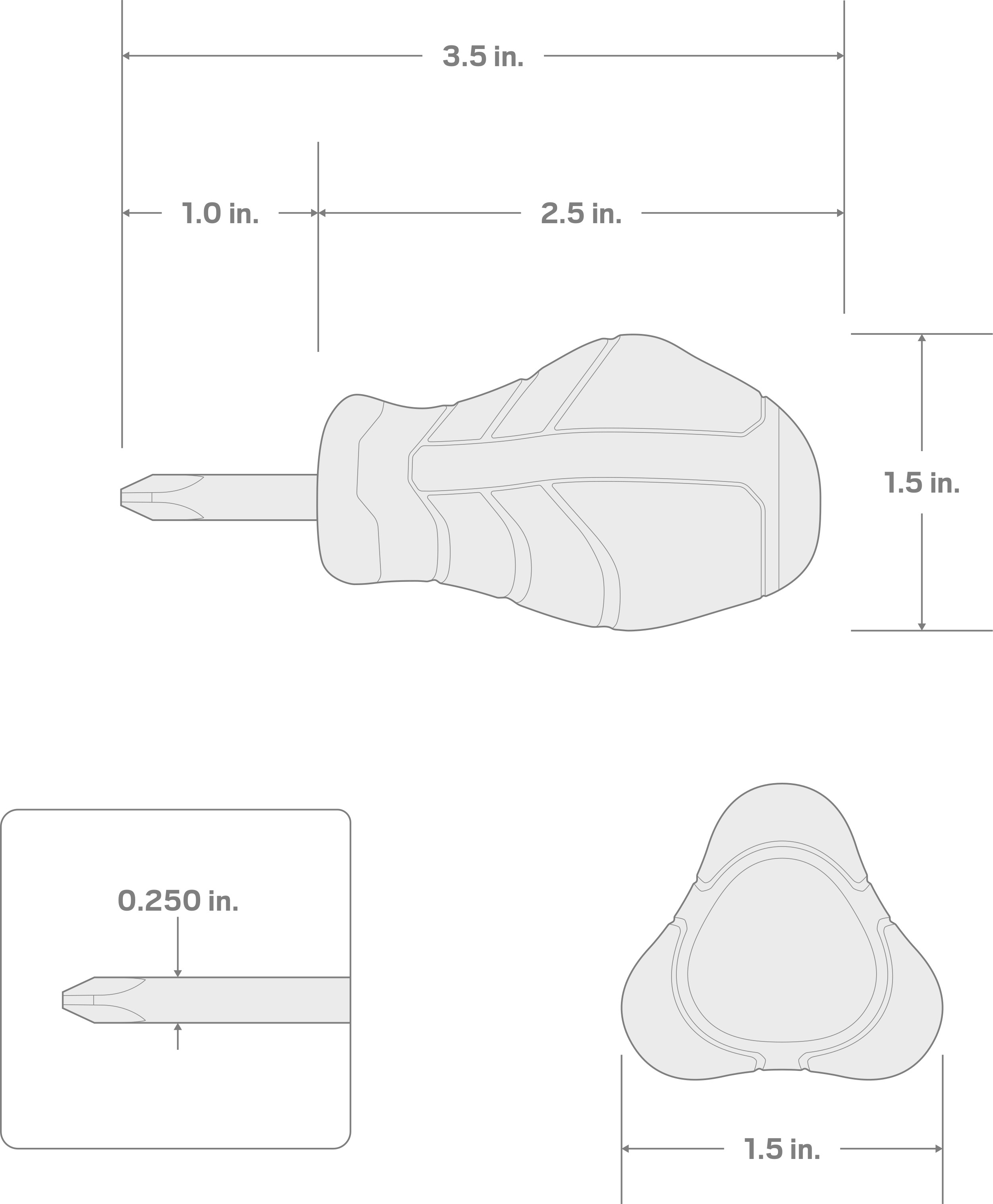 Specs for Stubby #2 Phillips High-Torque Black Oxide Blade Screwdriver