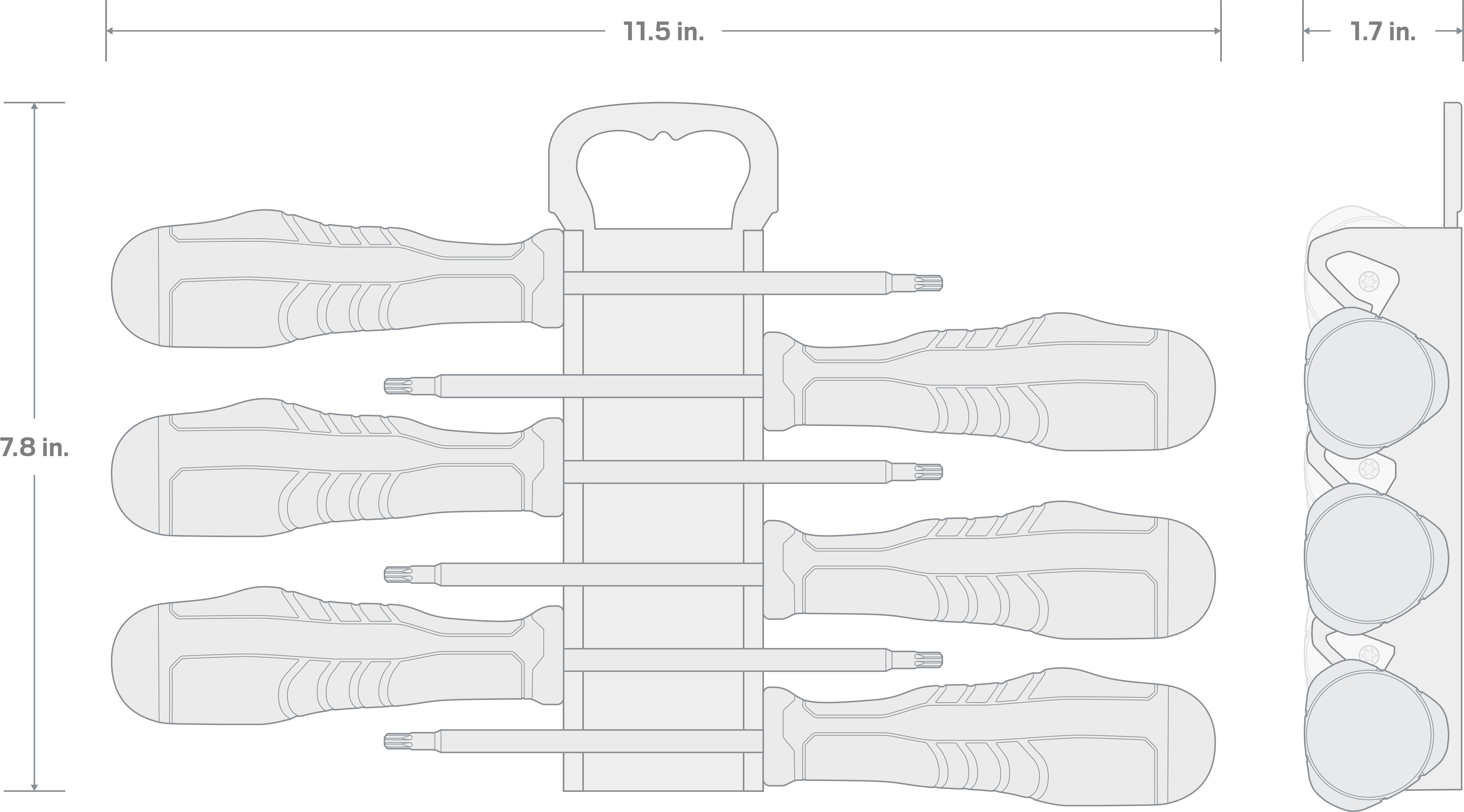 Specs for Torx High-Torque Black Oxide Blade Screwdriver Set with Holder, 6-Piece (T10-T30)