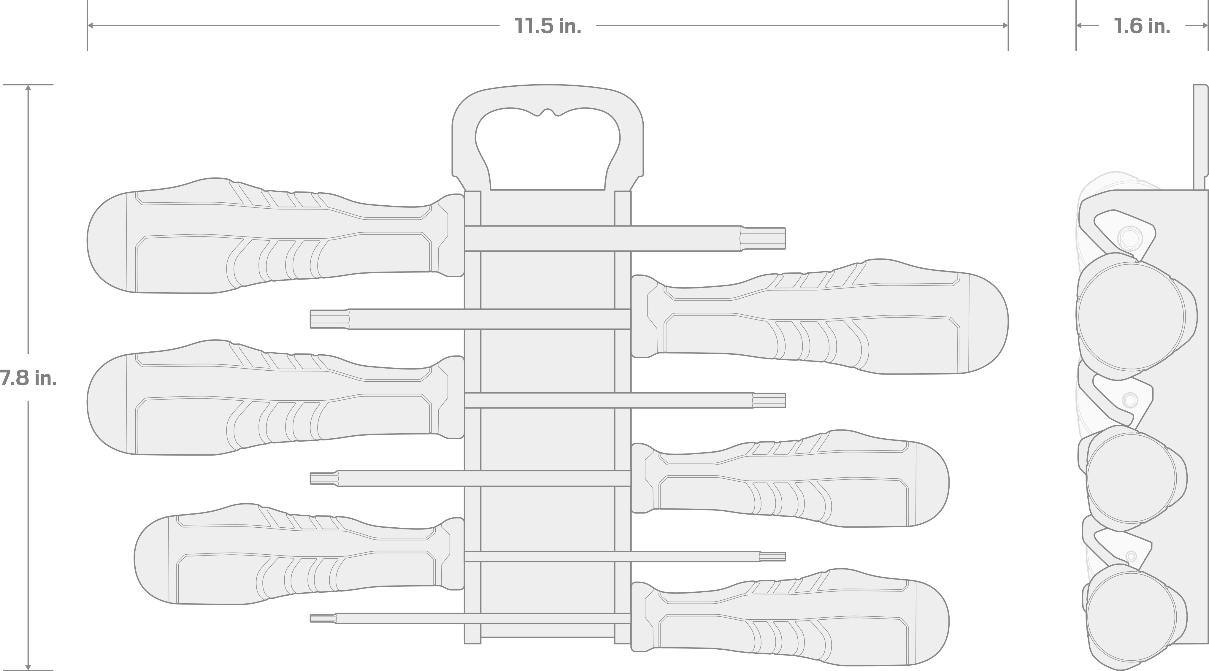 Specs for Hex High-Torque Black Oxide Blade Screwdriver Set with Holder, 6-Piece (2-6 mm)