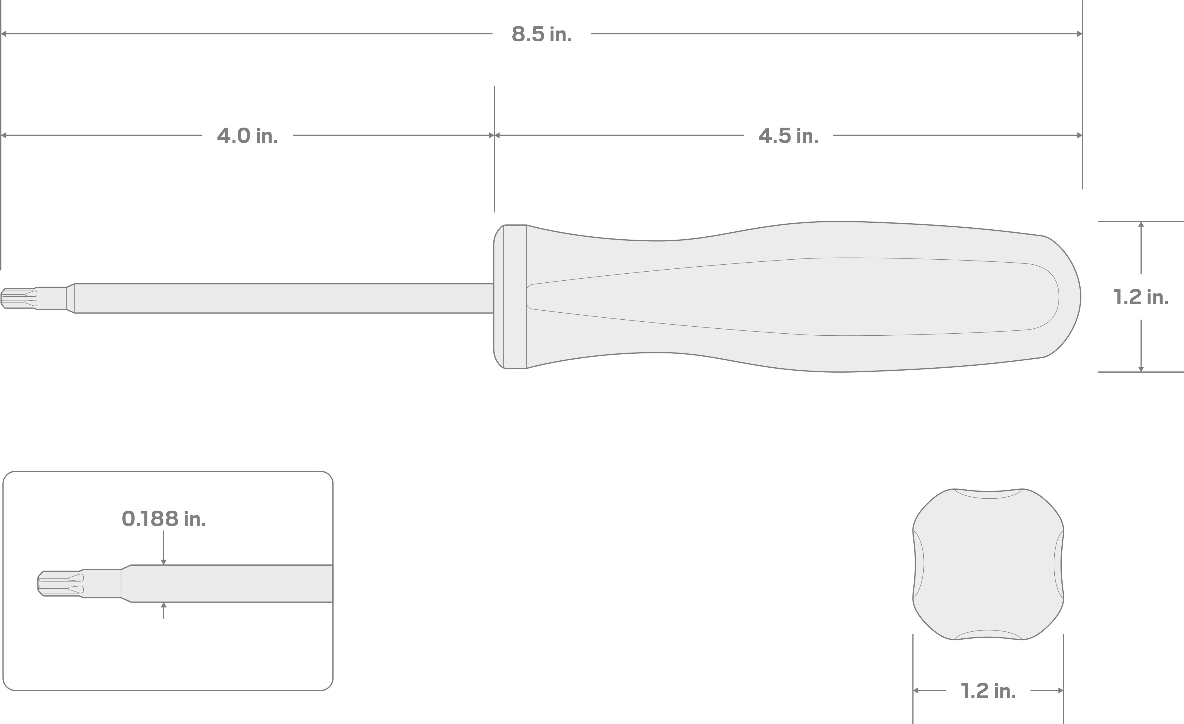 Specs for T10 Torx Black Oxide Blade Screwdriver