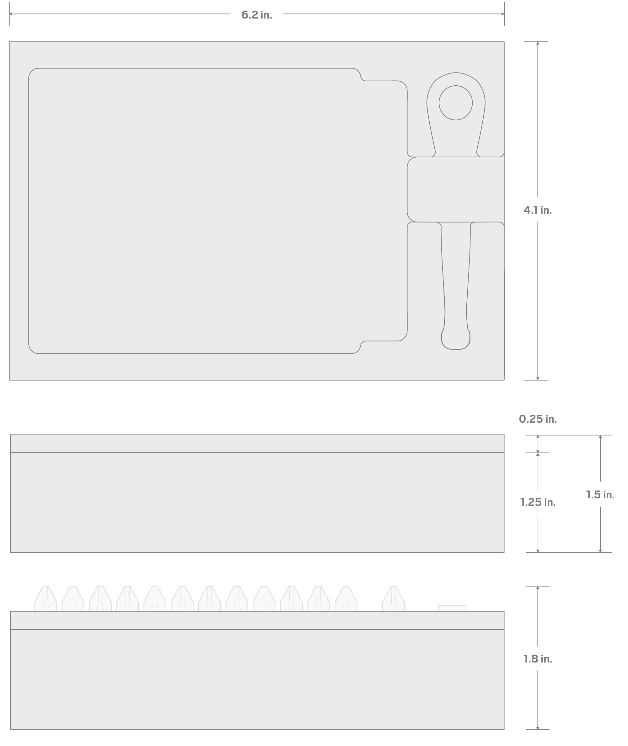 Specs for Bit Ratchet and Insert Bit Rail Set Foam Organizer (6 x 4 Inch)