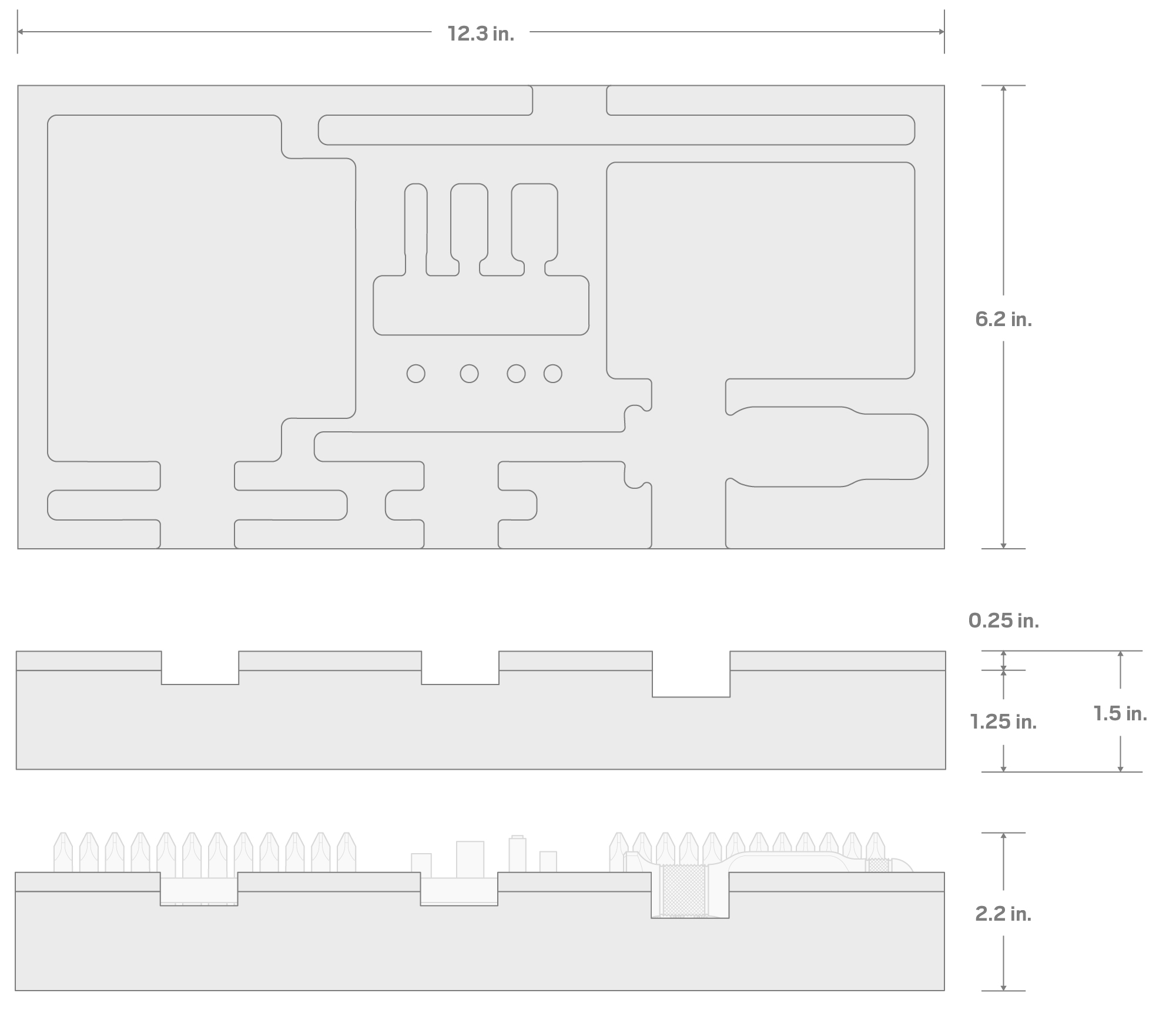 Specs for Aluminum Handle Bit Driver, Insert Bit Rail, and Accessory Set Foam Organizer (12 x 6 Inch)