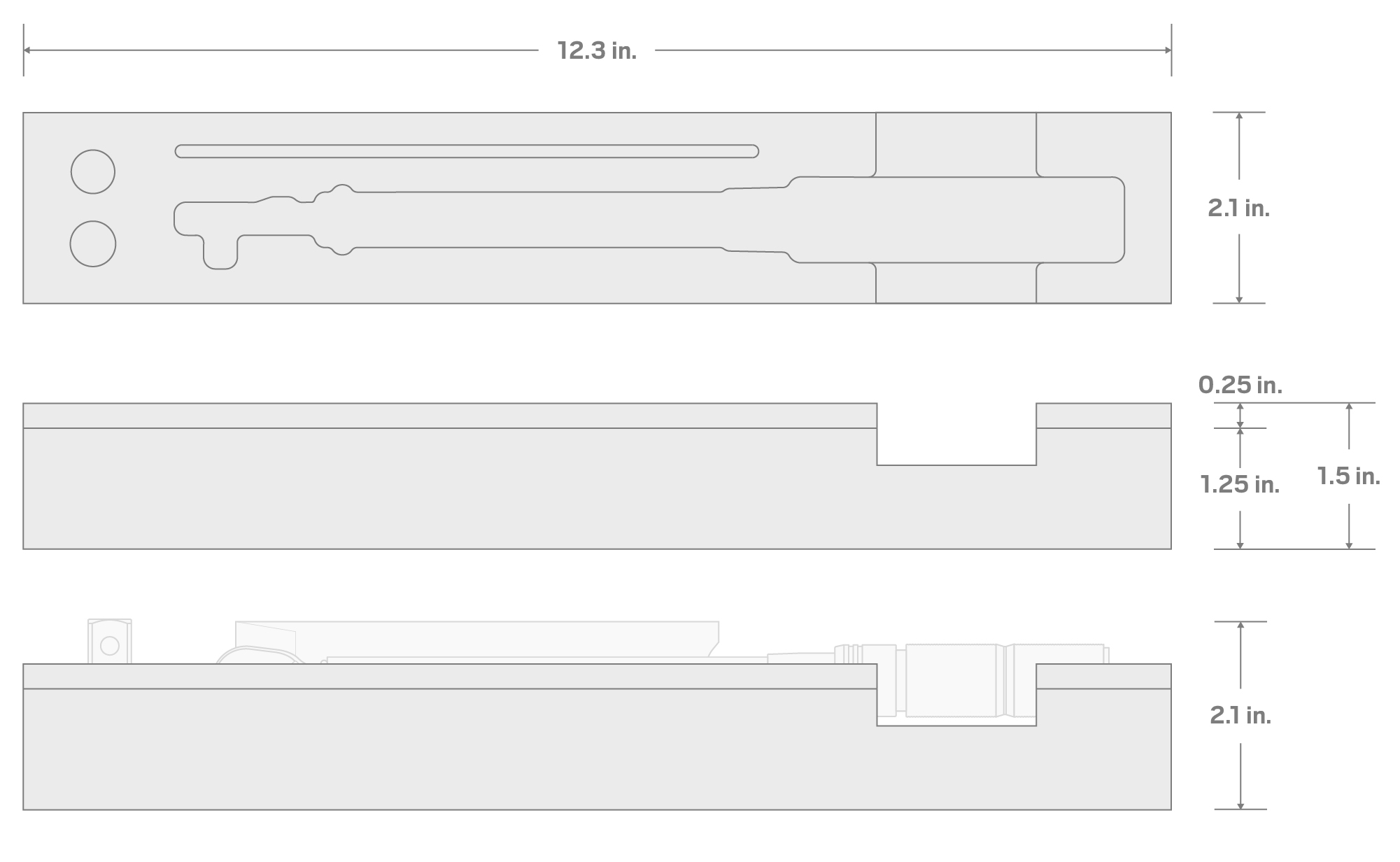 Specs for 1/4 Inch Micrometer Torque Wrench Foam Organizer (12 x 2 Inch)
