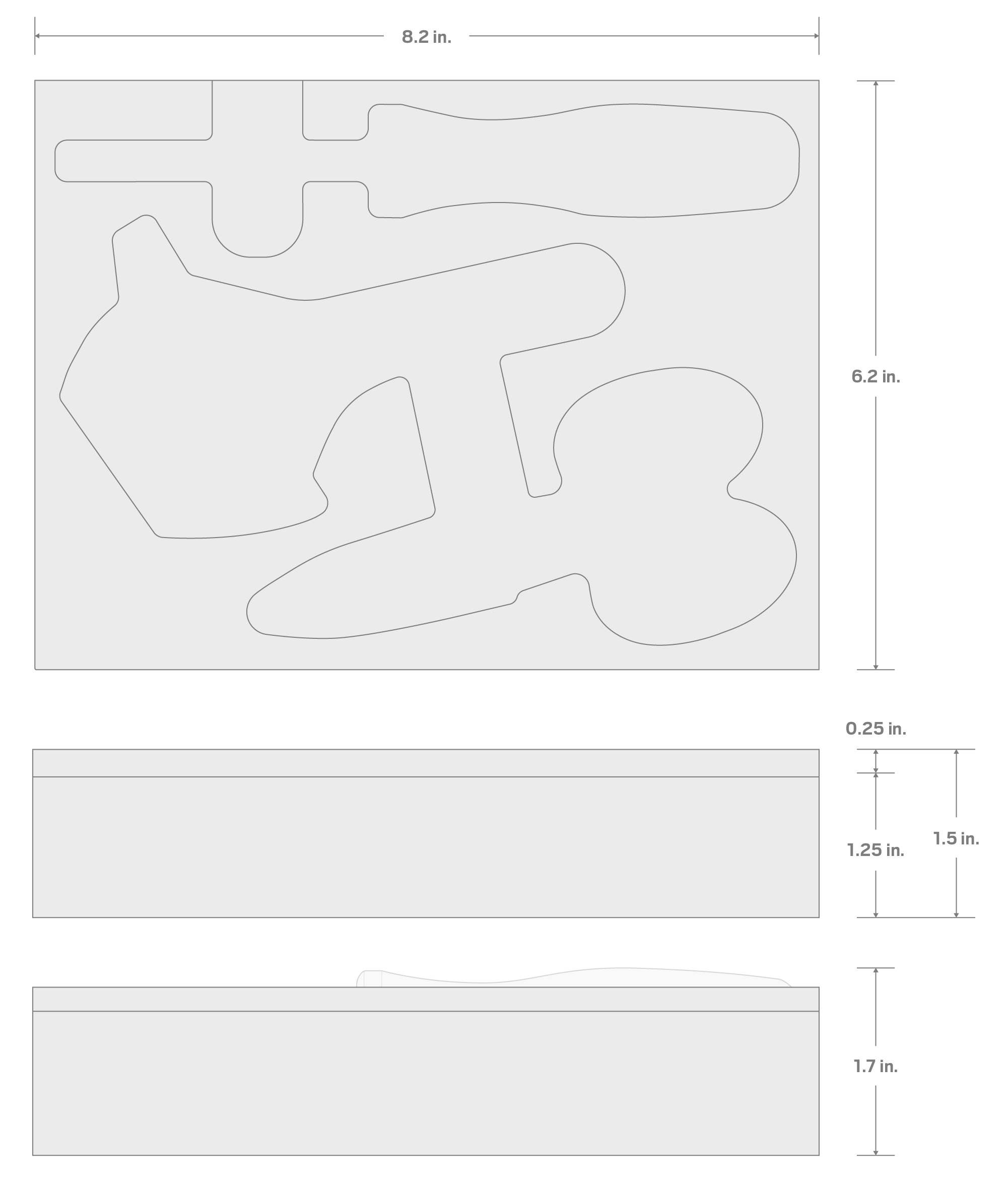 Specs for 3-Tool 6-in-1 Driver, Scissors, and Adjustable Wrench Set Foam Organizer (8 x 6 Inch)