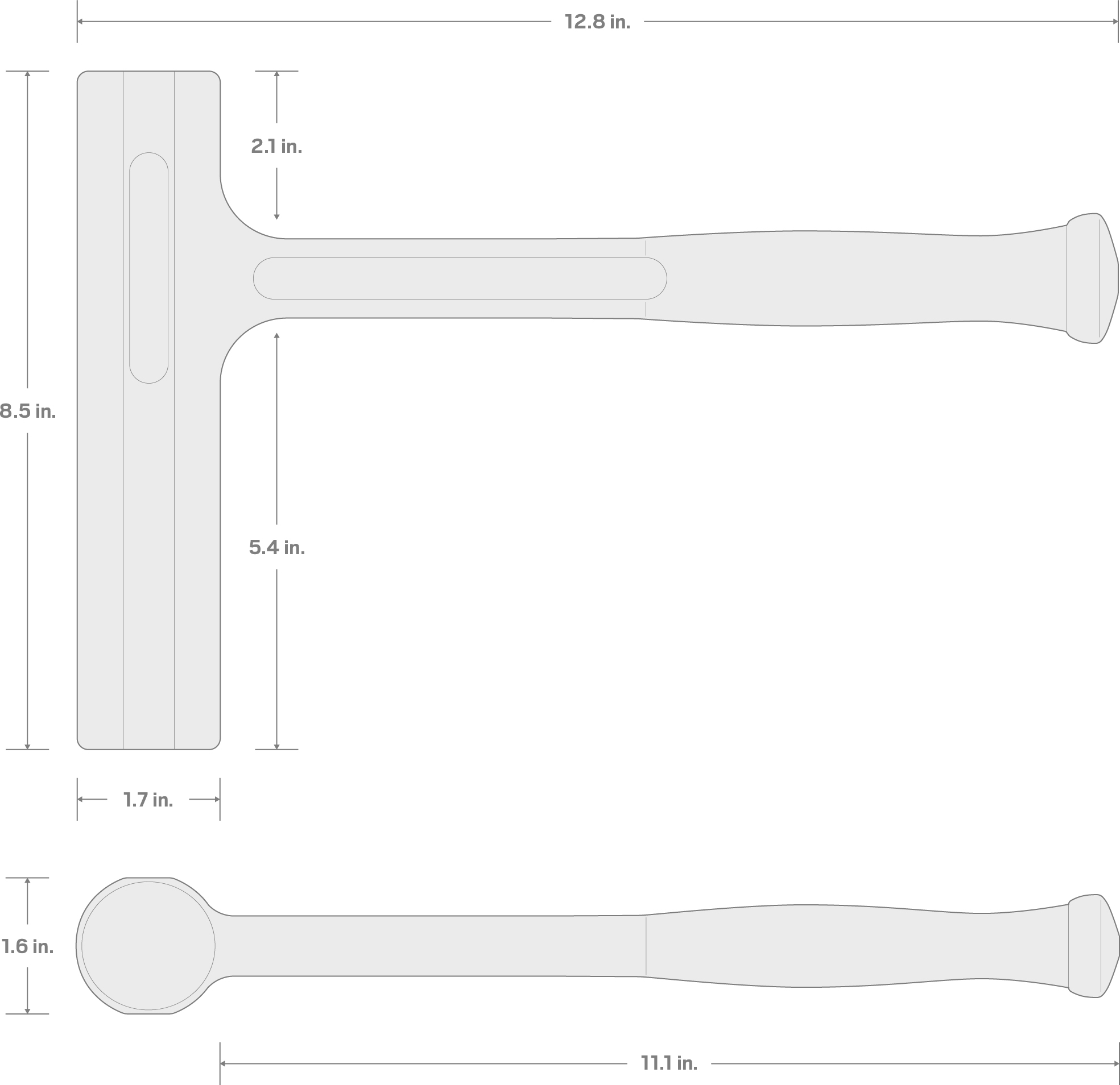 Specs for 32 oz. Dead Blow Piston Hammer