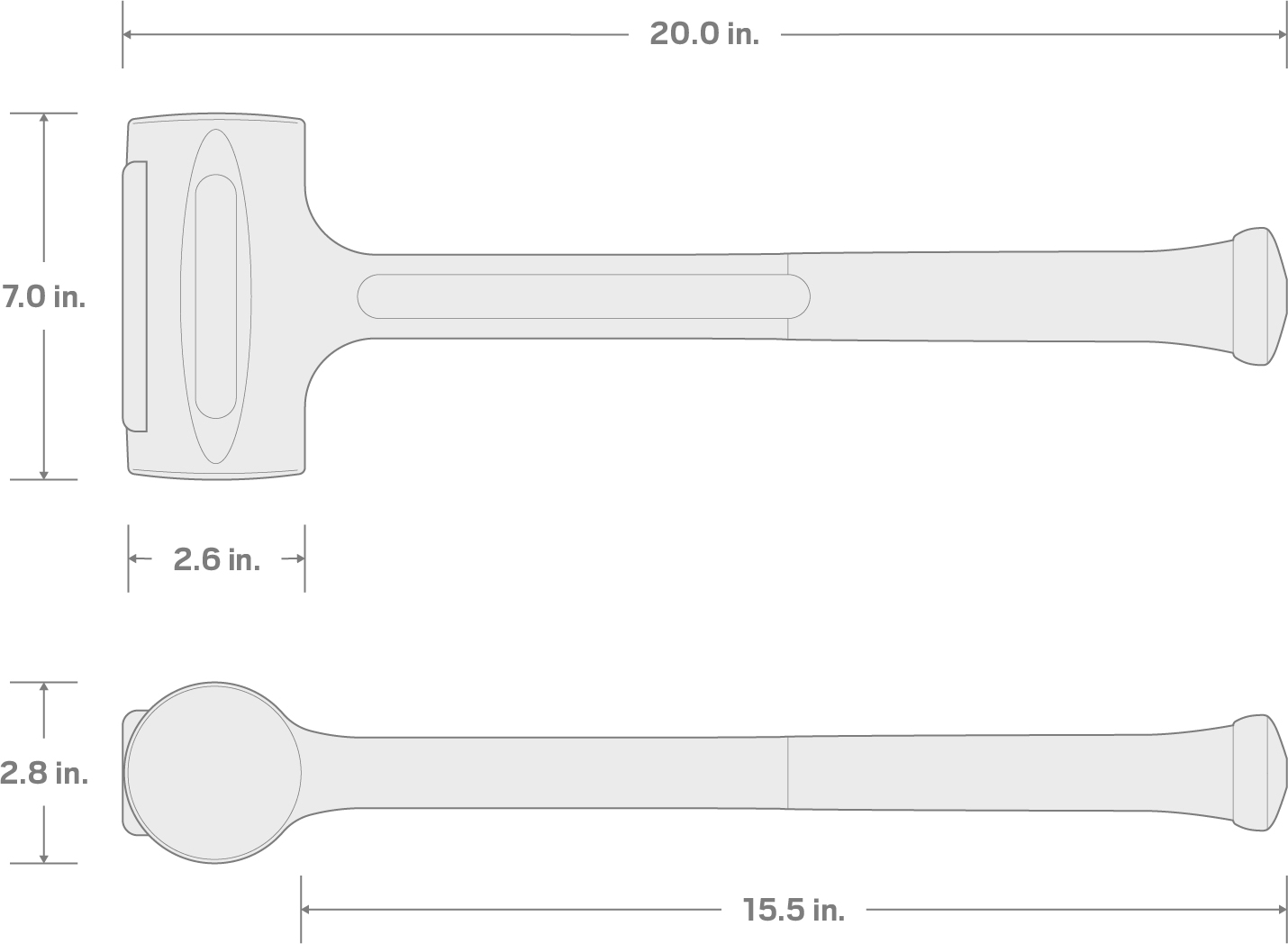 Specs for 88 oz. Dead Blow Sledge Hammer