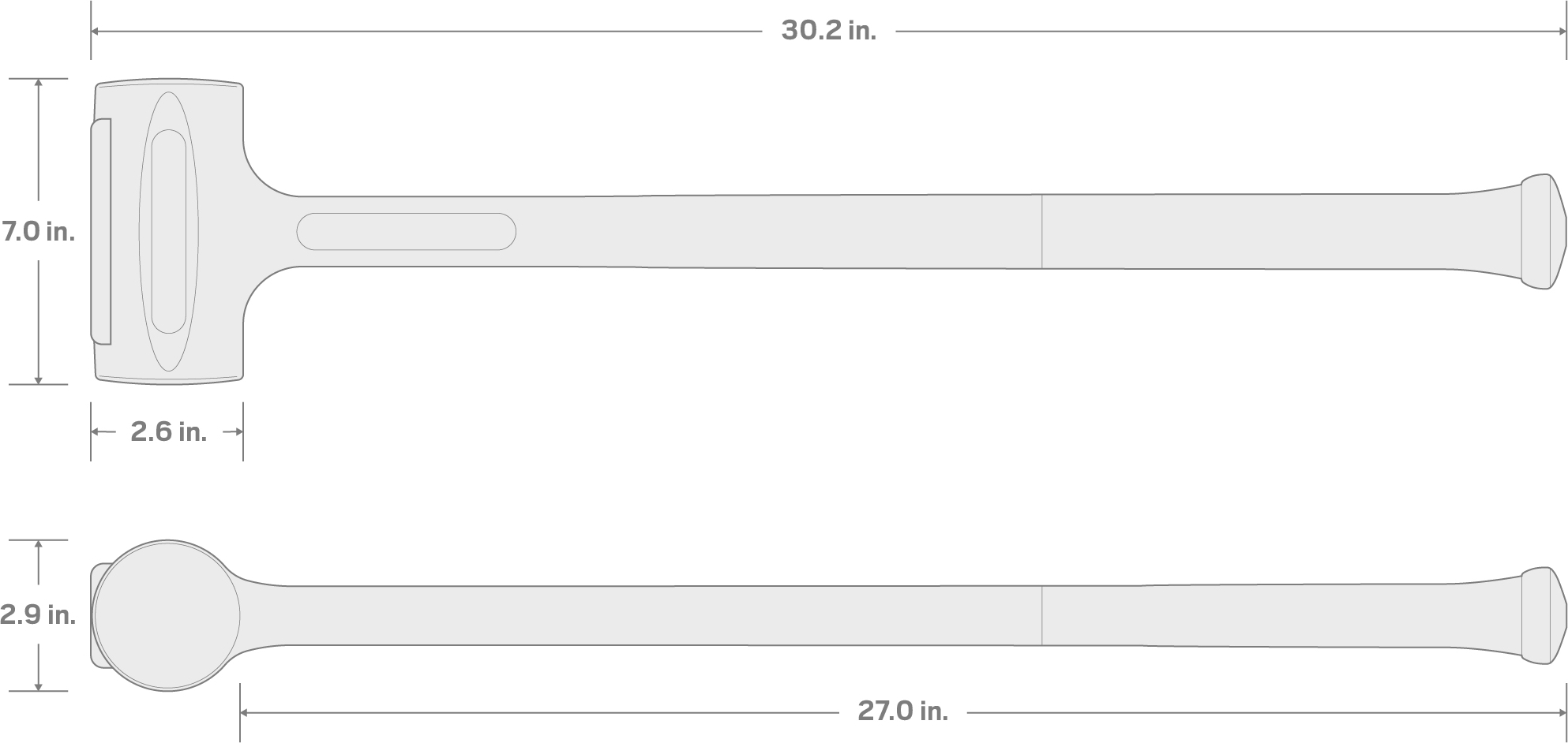 Specs for 156 oz. Dead Blow Sledge Hammer