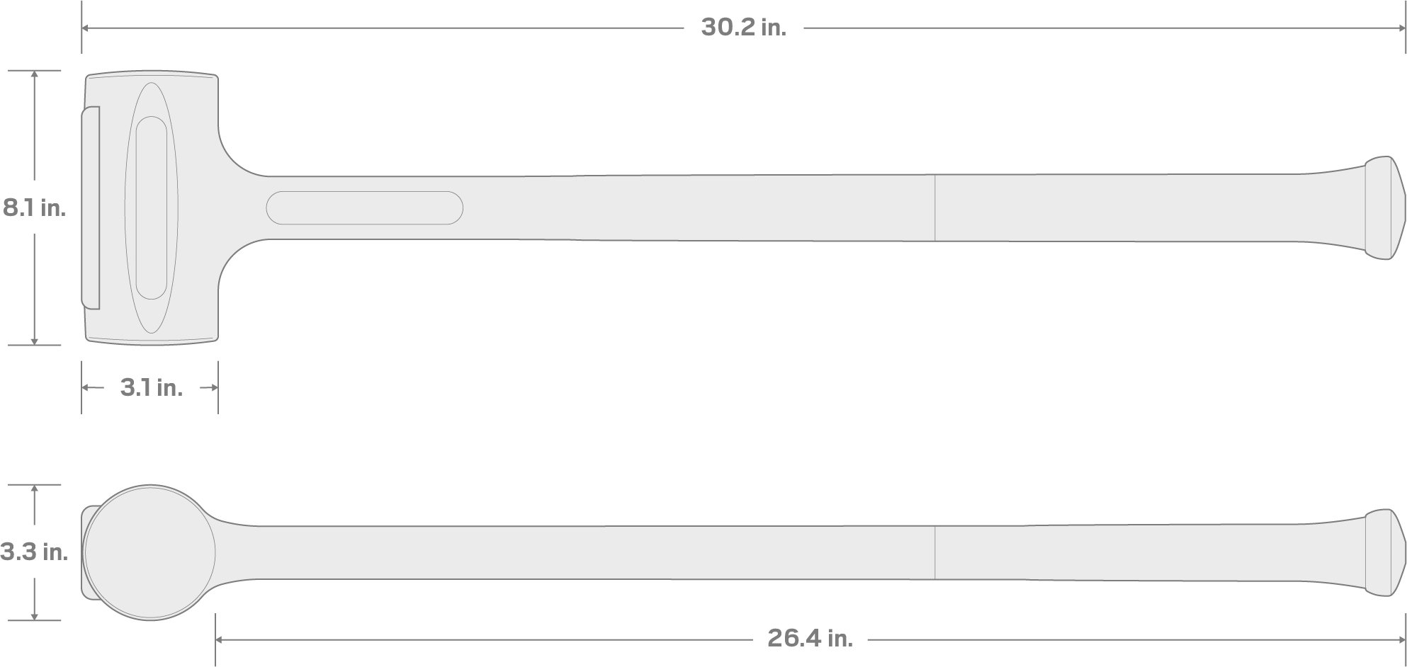 Specs for 182 oz. Dead Blow Sledge Hammer
