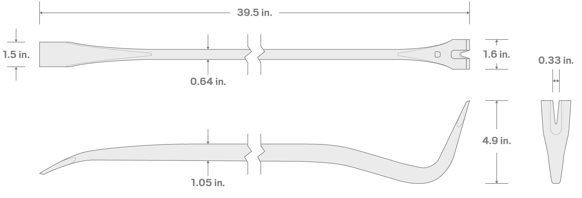 Specs for 40 Inch Wrecking Pry Bar
