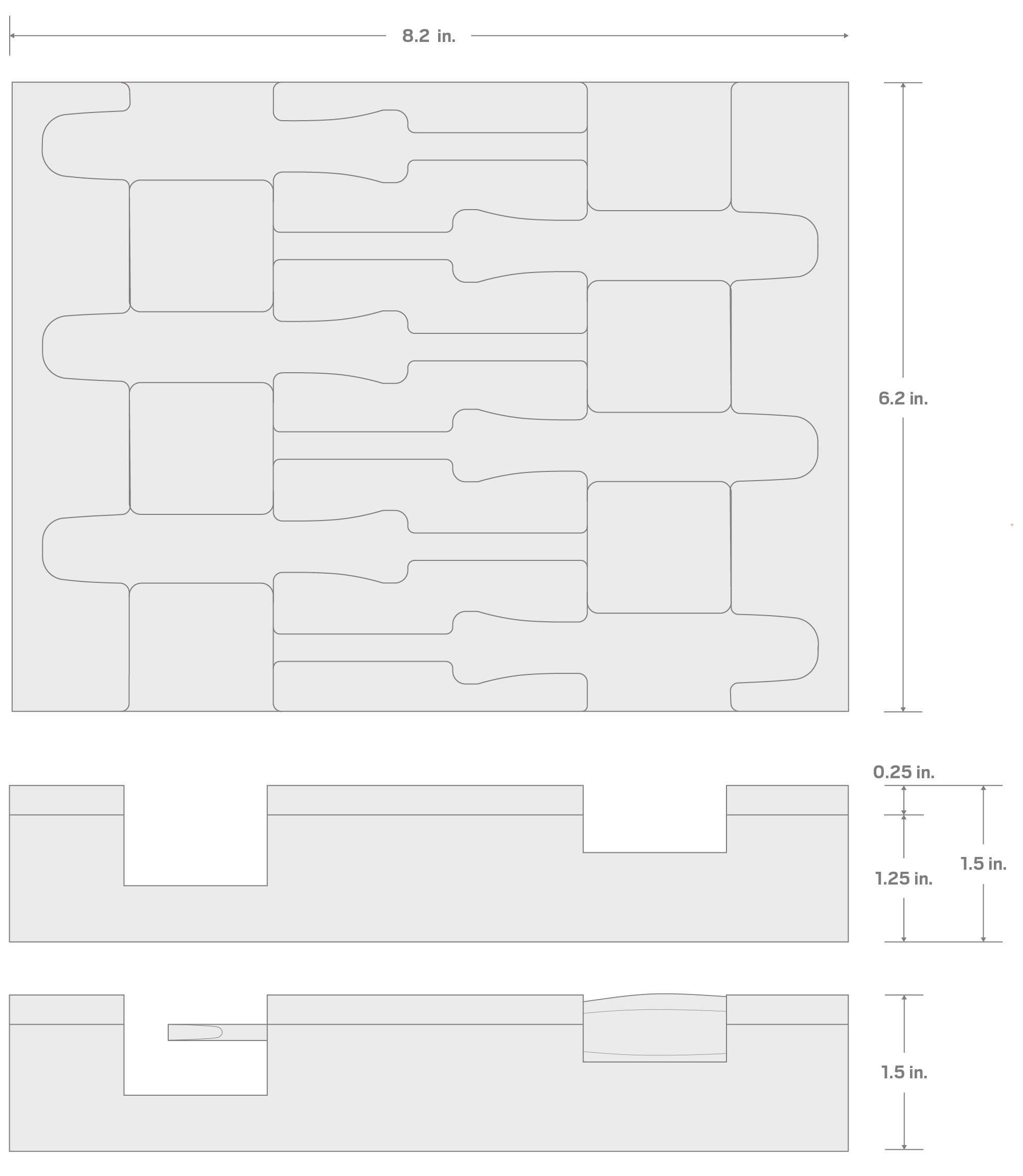 Specs for Mini Pry Bar Set with 8 x 6 Inch Foam Organizer (6-Piece)