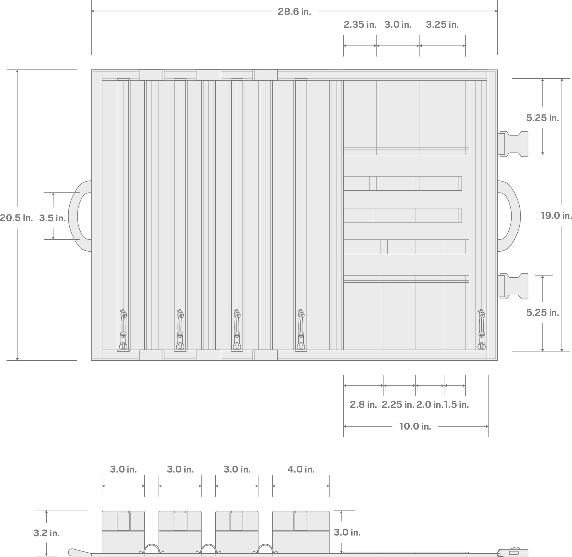 Specs for MTR4 XL Tool Roll (Tactical Gray/Red)