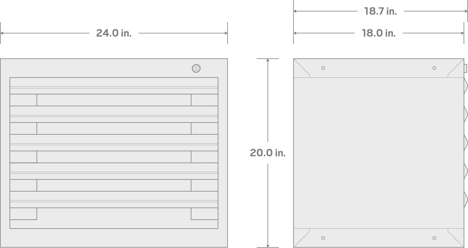 Specs for 5-Drawer Upper Tool Cabinet, Black (24 W x 18 D x 20 H in.)