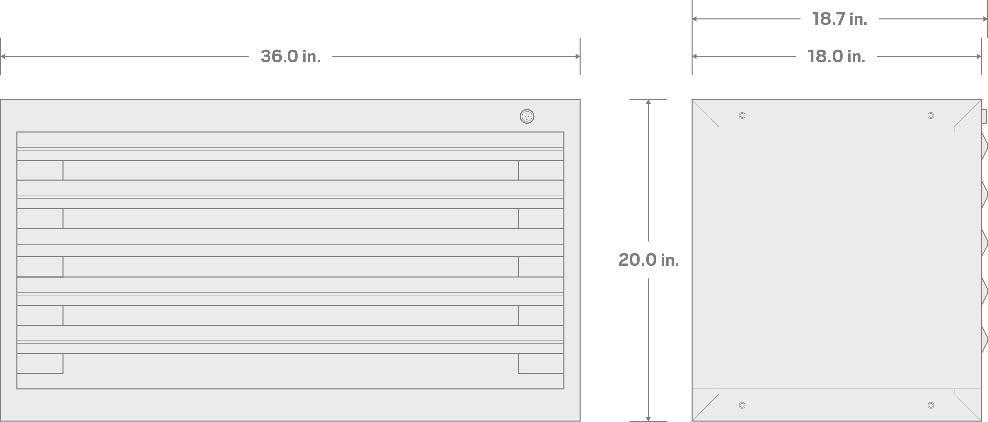 Specs for 5-Drawer Upper Tool Cabinet, Black (36 W x 18 D x 20 H in.)