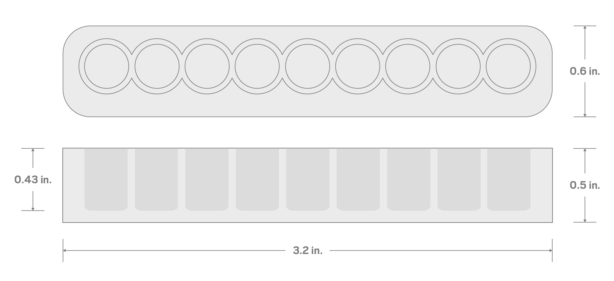 Specs for 9-Tool 1/4 Inch Bit Rail