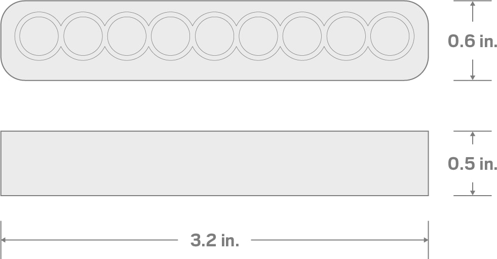 Specs for 9-Tool 1/4 Inch Bit Rail Set (2-Piece)