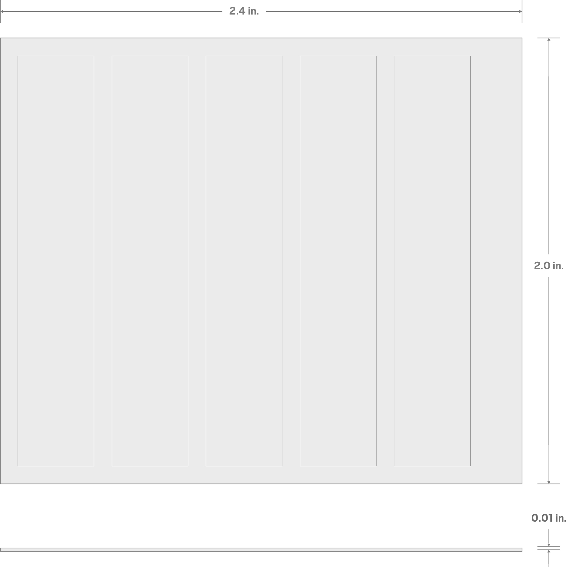 Specs for Modular Driver Organizer Label Sheet, Slotted (1/8-3/8 in.)