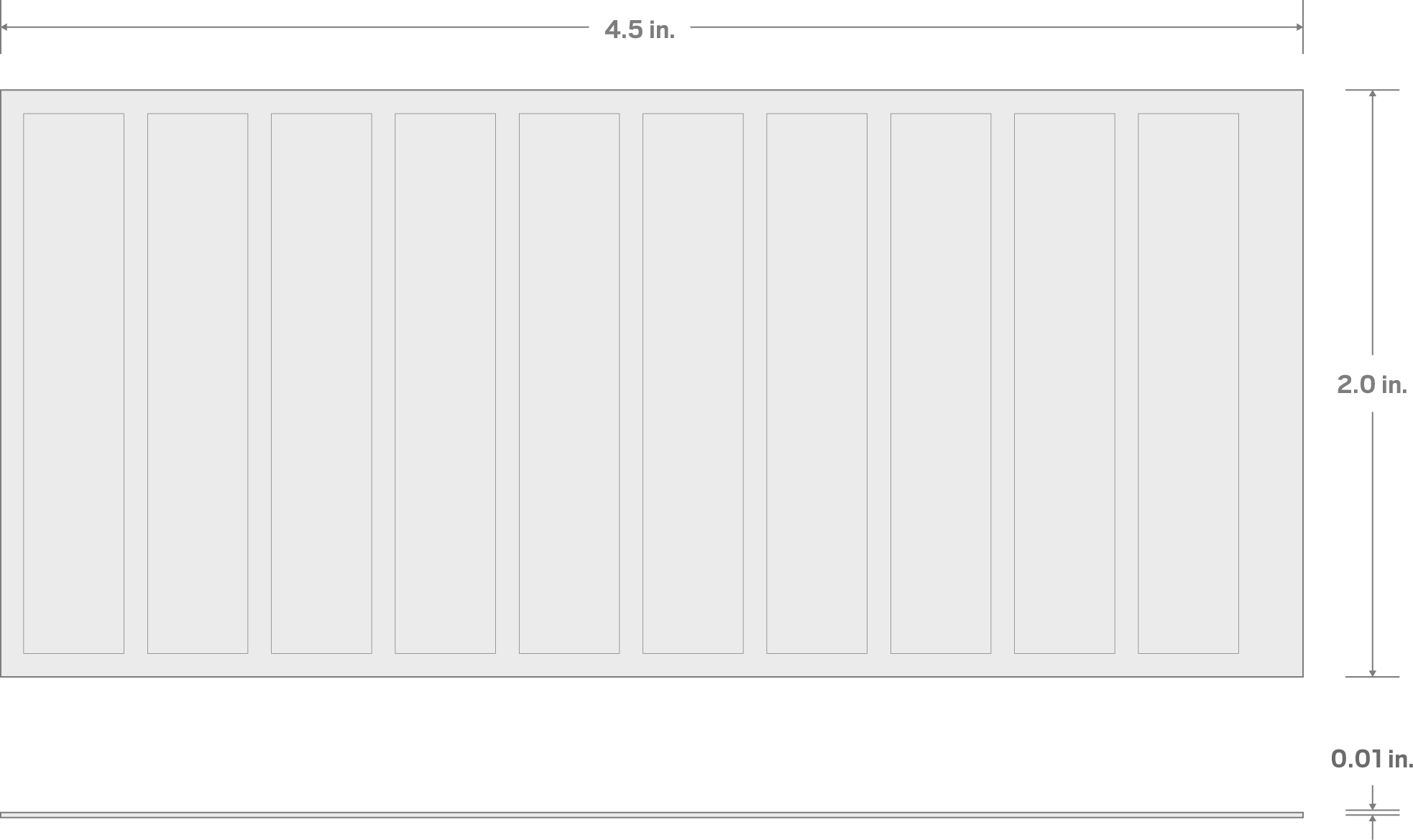 Specs for Modular Driver Organizer Label Sheet, Hex (1/16-1/4 in.)