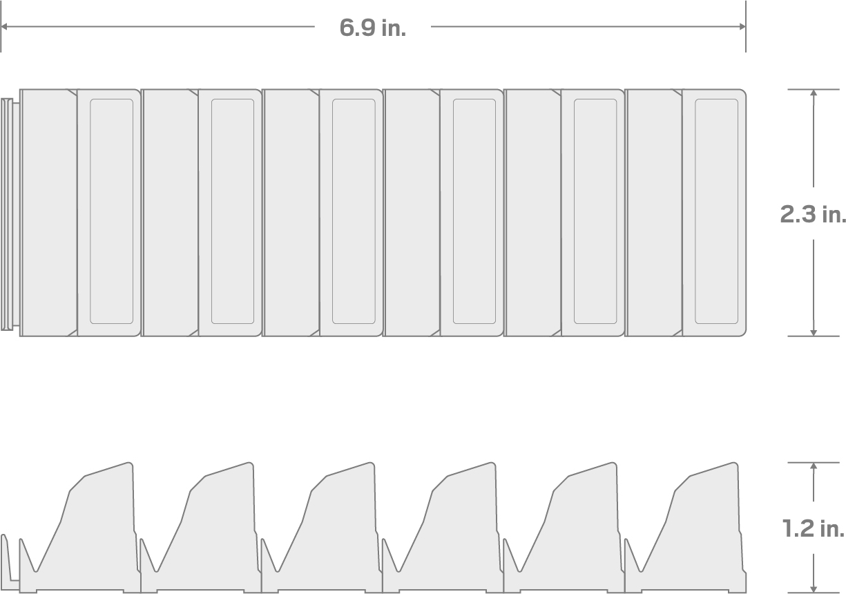 Specs for 5-Tool Modular Driver Organizer Set, Wide Slot (Black) 