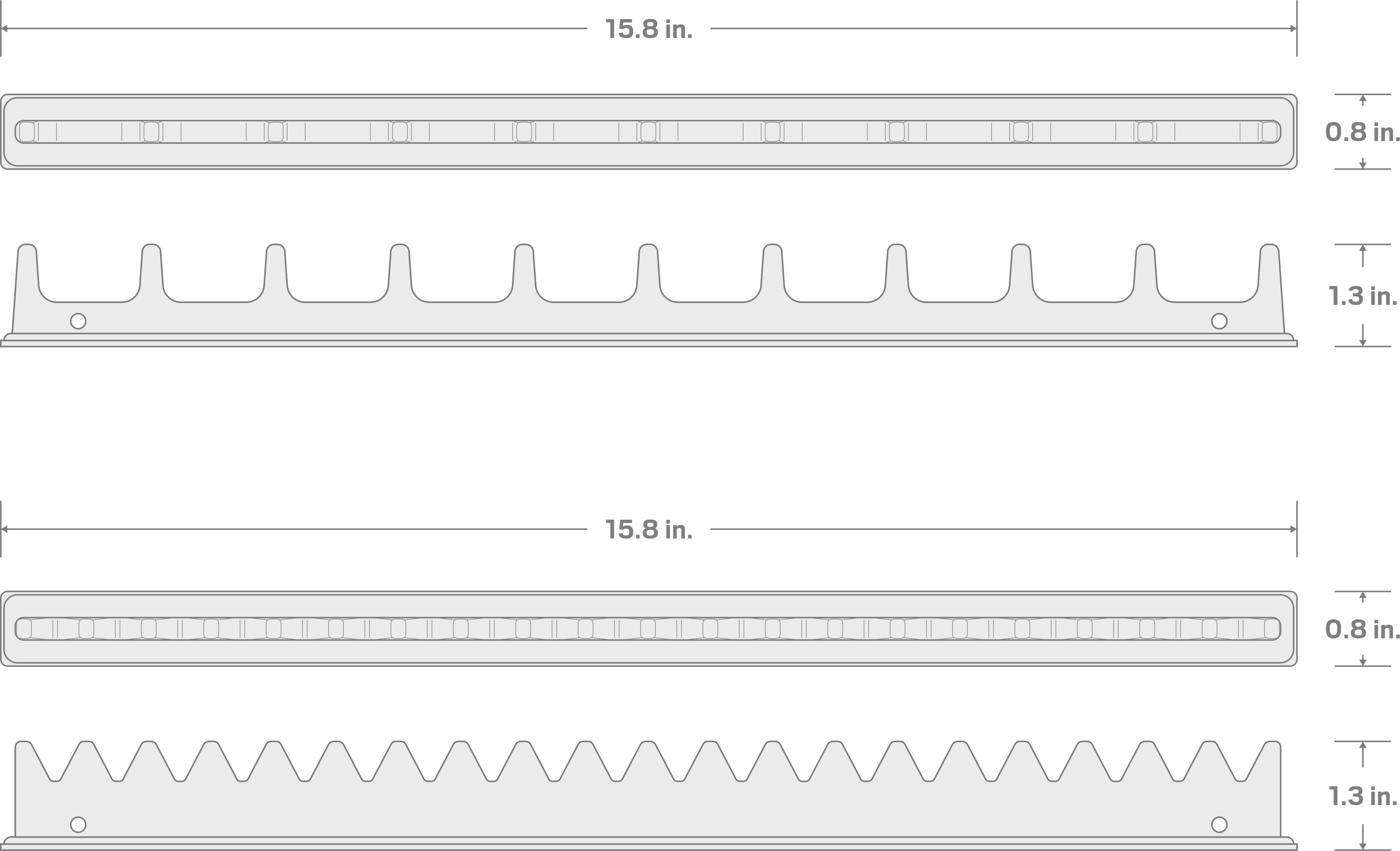 Specs for 20-Tool Screwdriver Rails (Black)