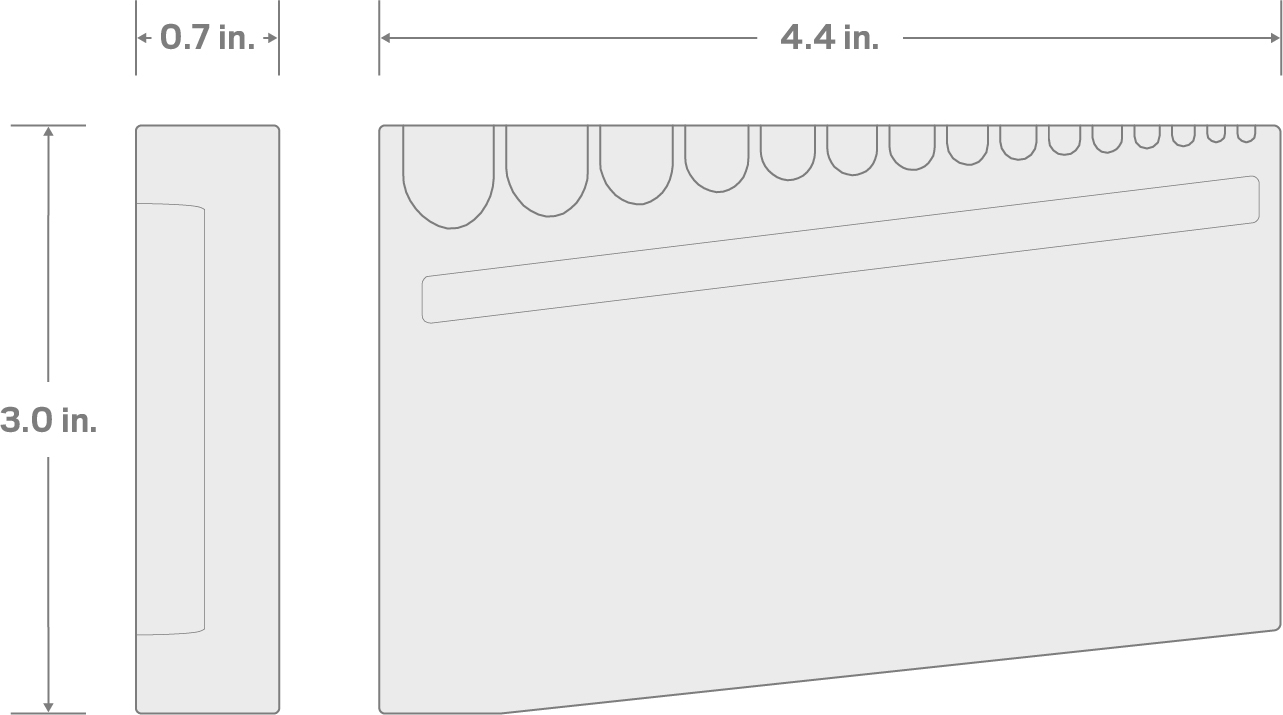 Specs for 15-Tool Hex L-Key Holder (1.3-10 mm)