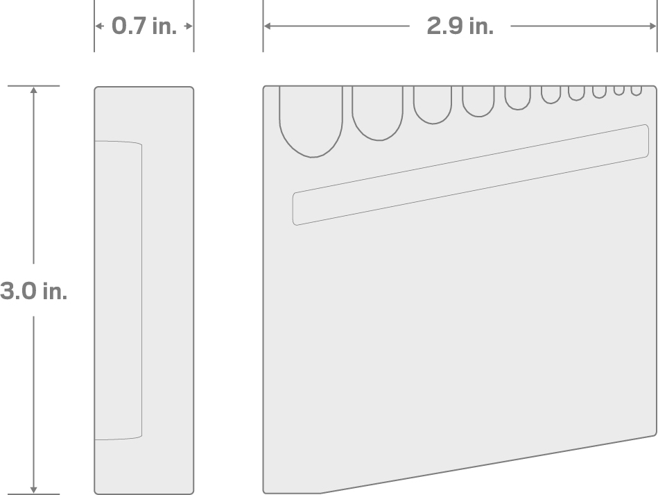 Specs for 10-Tool Hex L-Key Holder (1.3-10 mm)