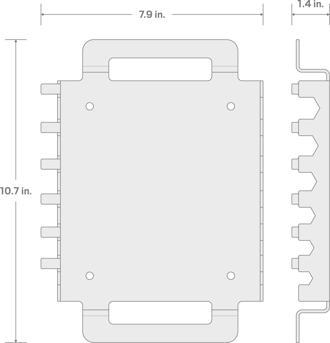 Specs for 6-Tool Hex L-Key Rack (7/16-3/4 in.)