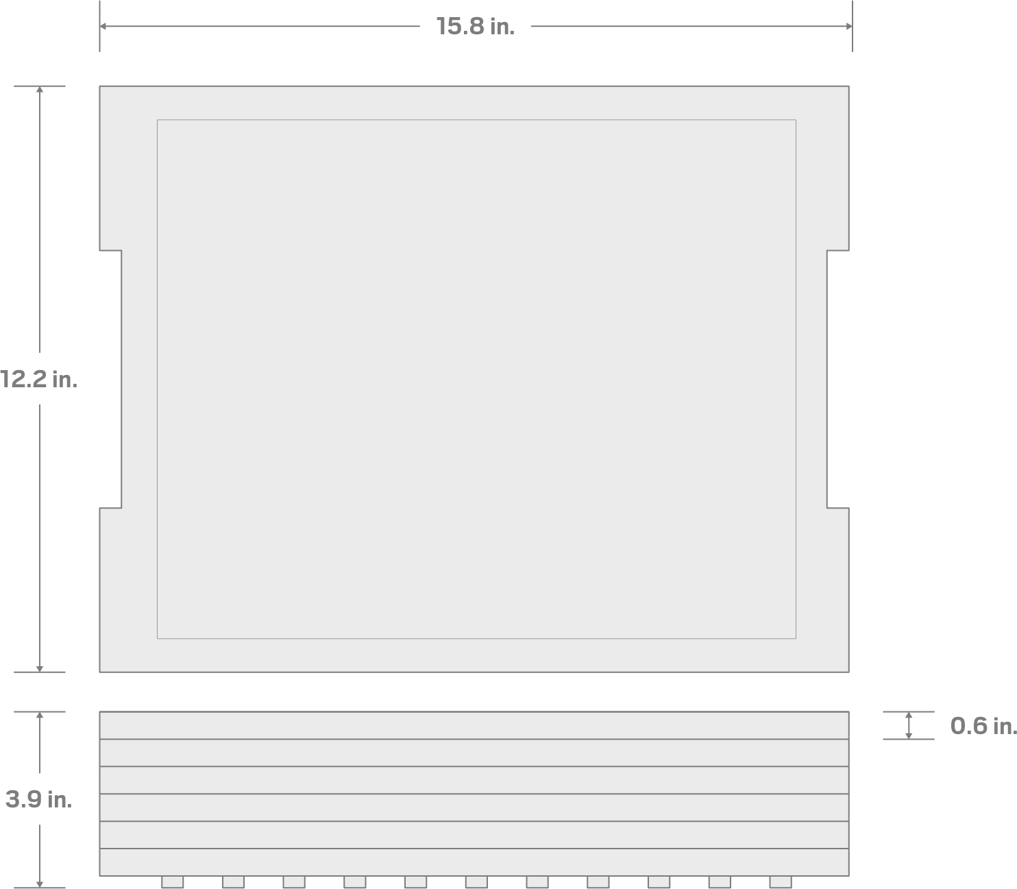 Specs for Customizable Foam (6 Sheets) and Lid Insert for Stacking Tool Box