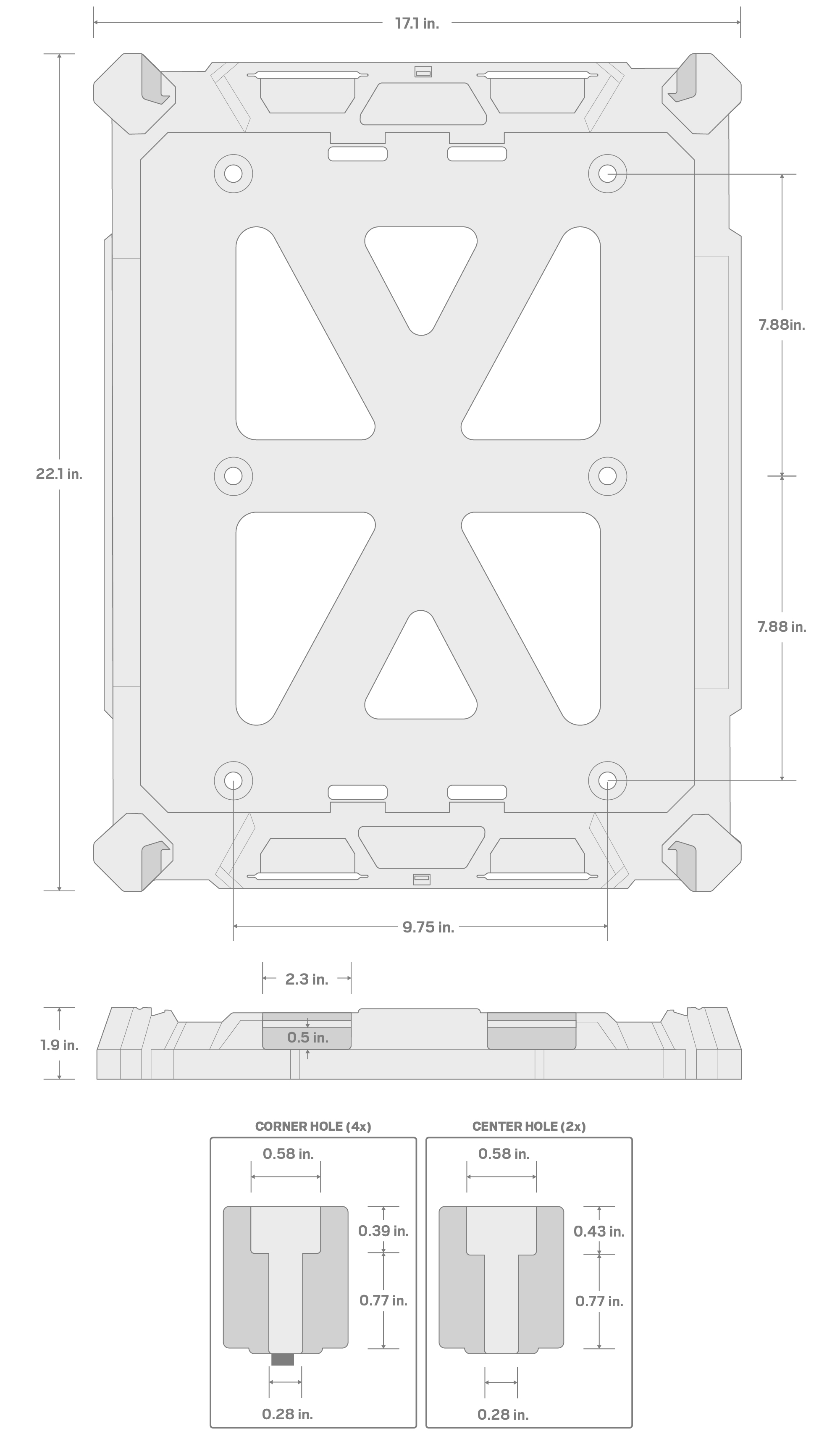 Specs for Mounting Plate for RIG and L-BOXX