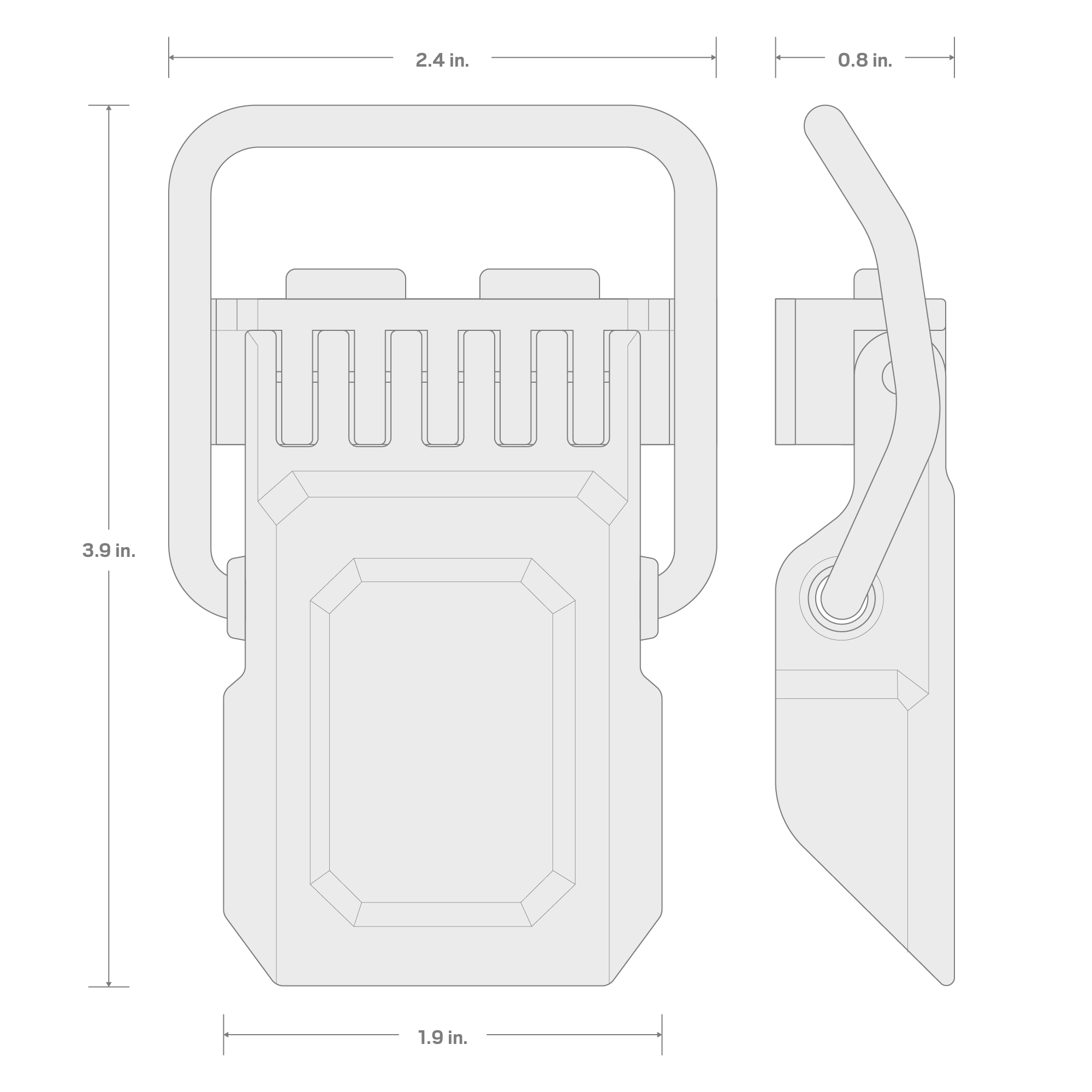 Specs for RIG Tool Box Latches, 2-Piece (Orange)