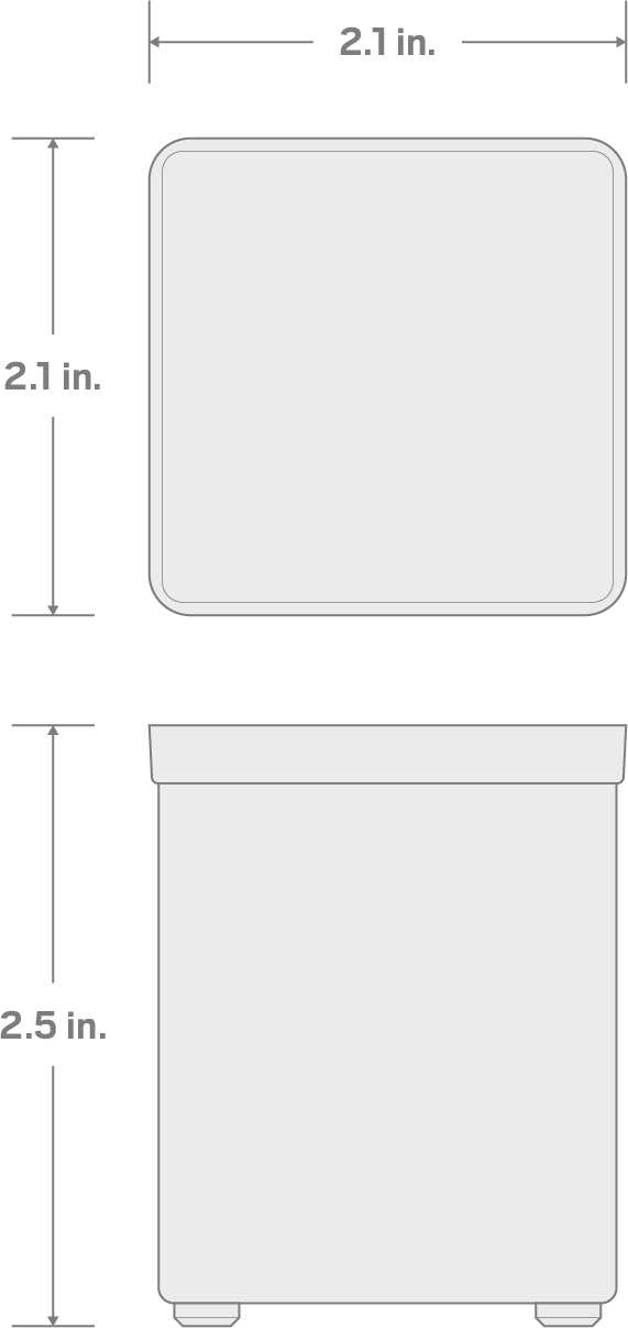 Specs for Organizer Bin, Red (2 x 2 Inch)