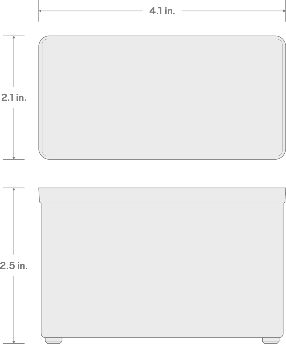 Specs for Organizer Bin, Yellow (2 x 4 Inch)