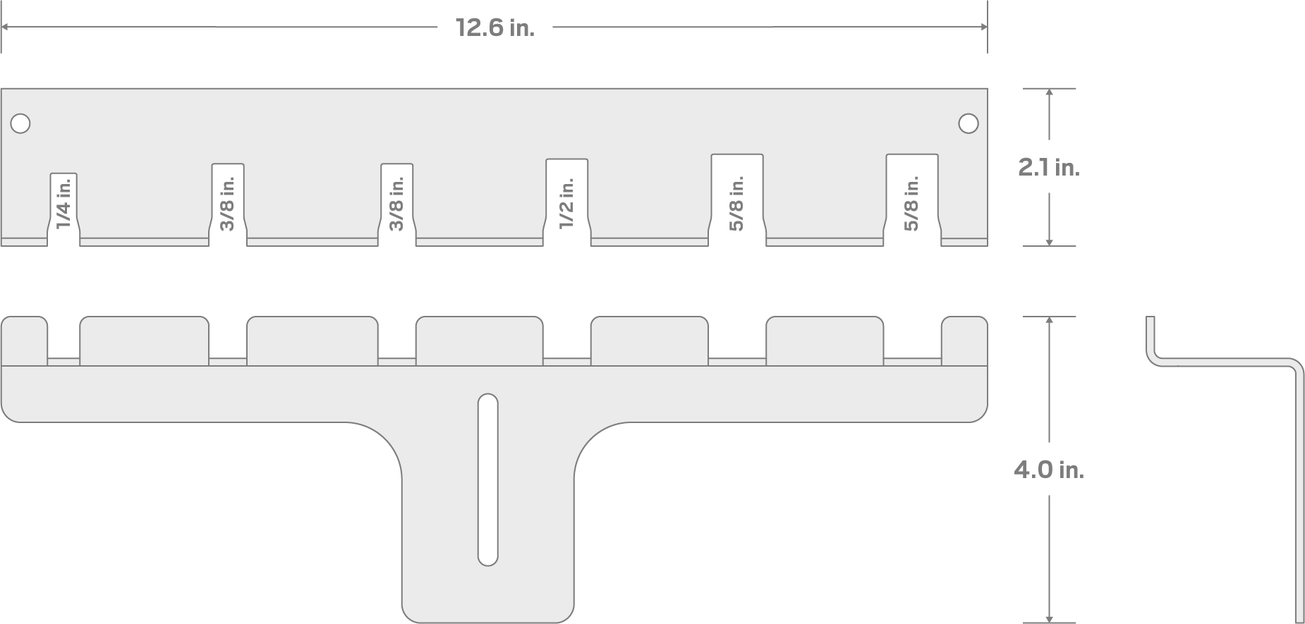 Specs for 6-Tool Pry Bar Wall Hanger