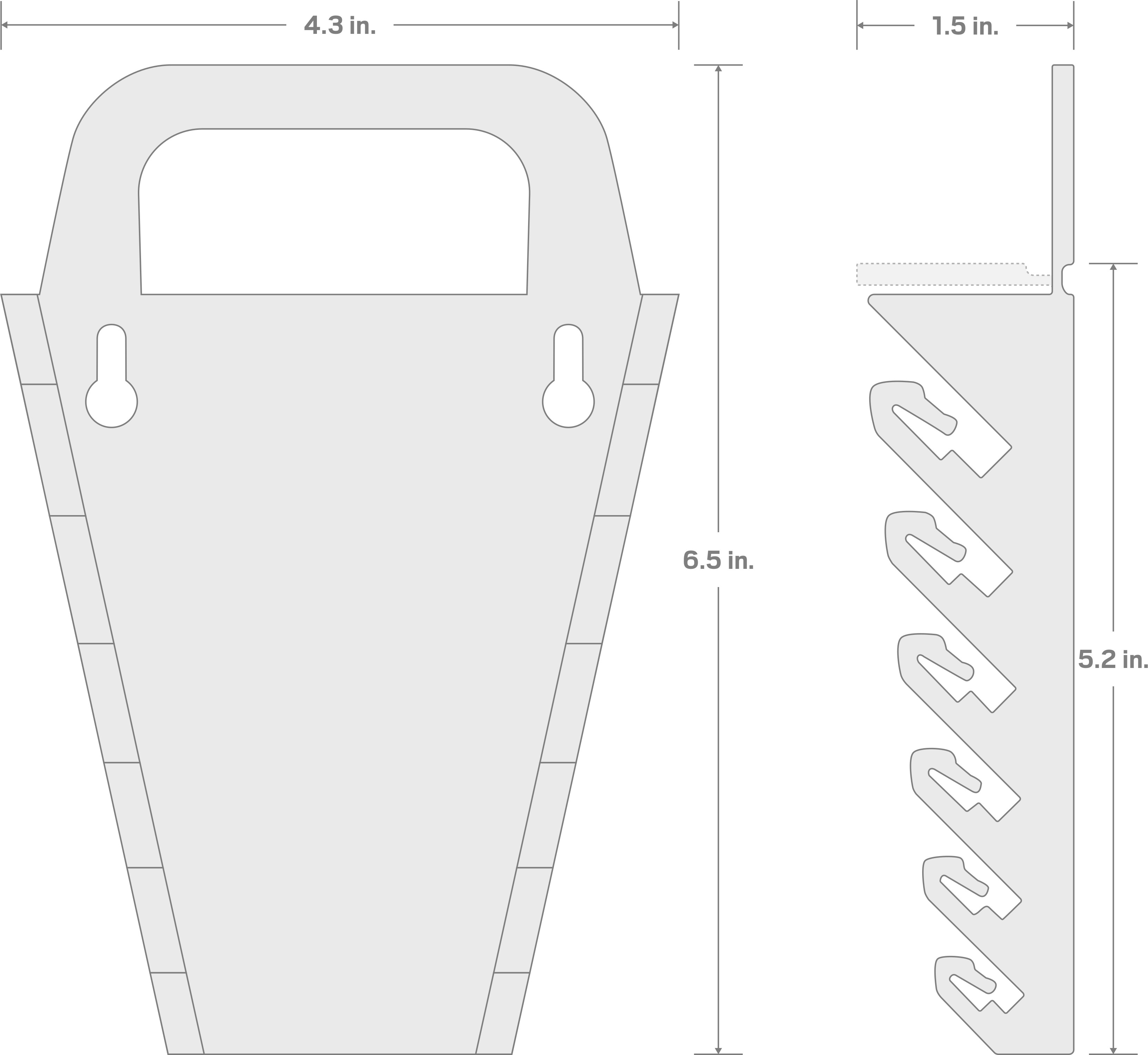 Specs for 6-Tool Ratcheting Box End Wrench Holder (Red)