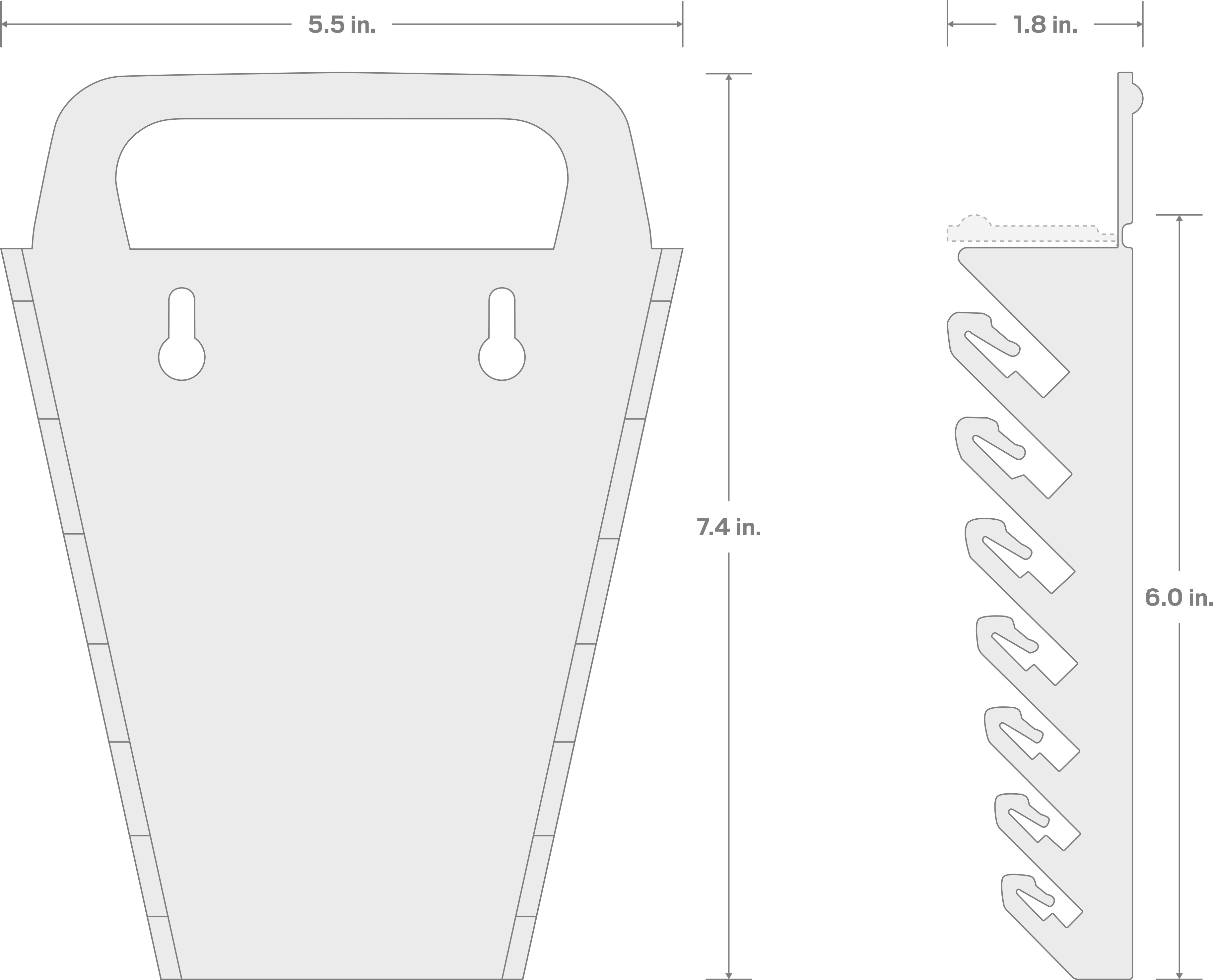 Specs for 7-Tool Box End Wrench Holder (Red)