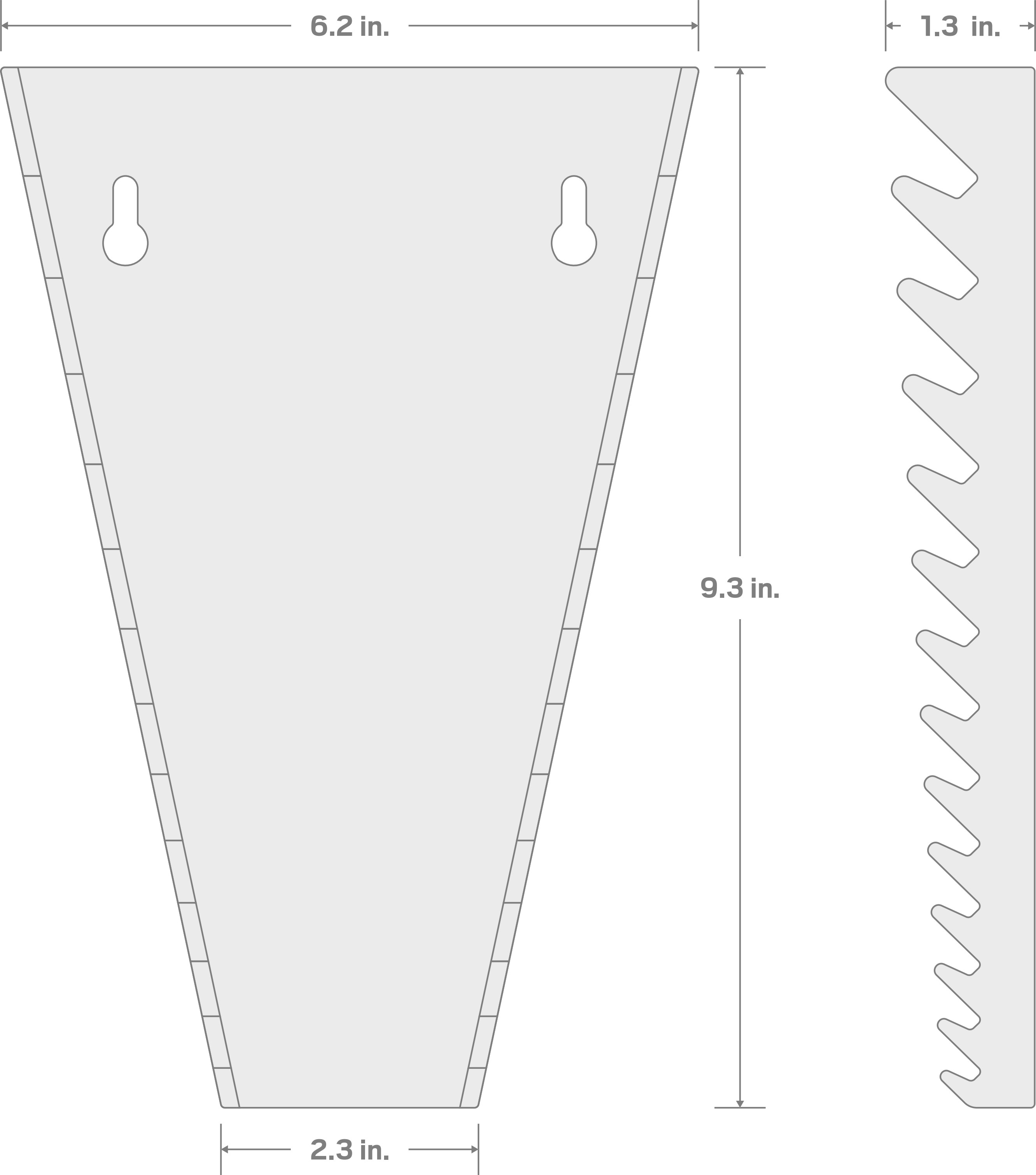 Specs for 13-Tool Combination Wrench Organizer Rack (Red)