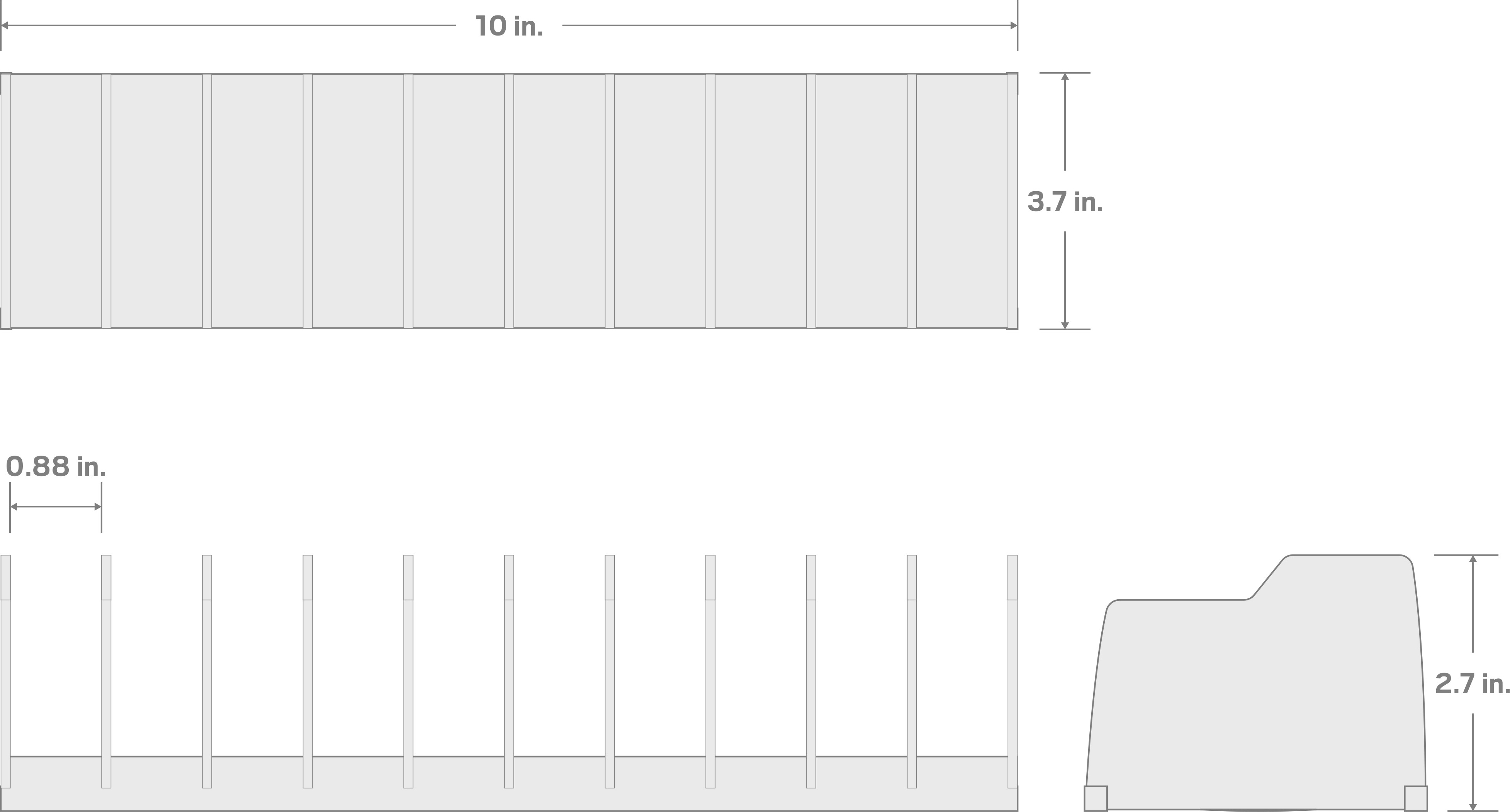 Specs for 10-Tool Pliers Organizer Rack