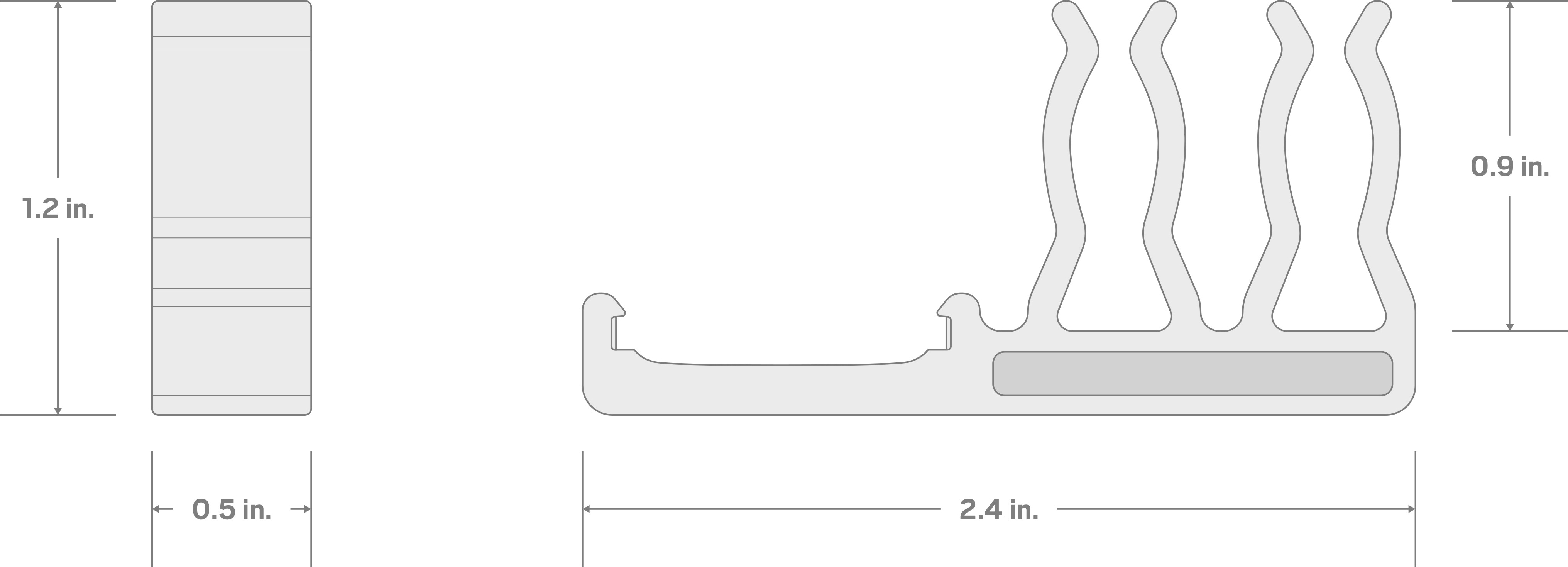 Specs for 1/4 Inch Drive Side Mount Ratchet and Extension Holder Set (2-Piece)