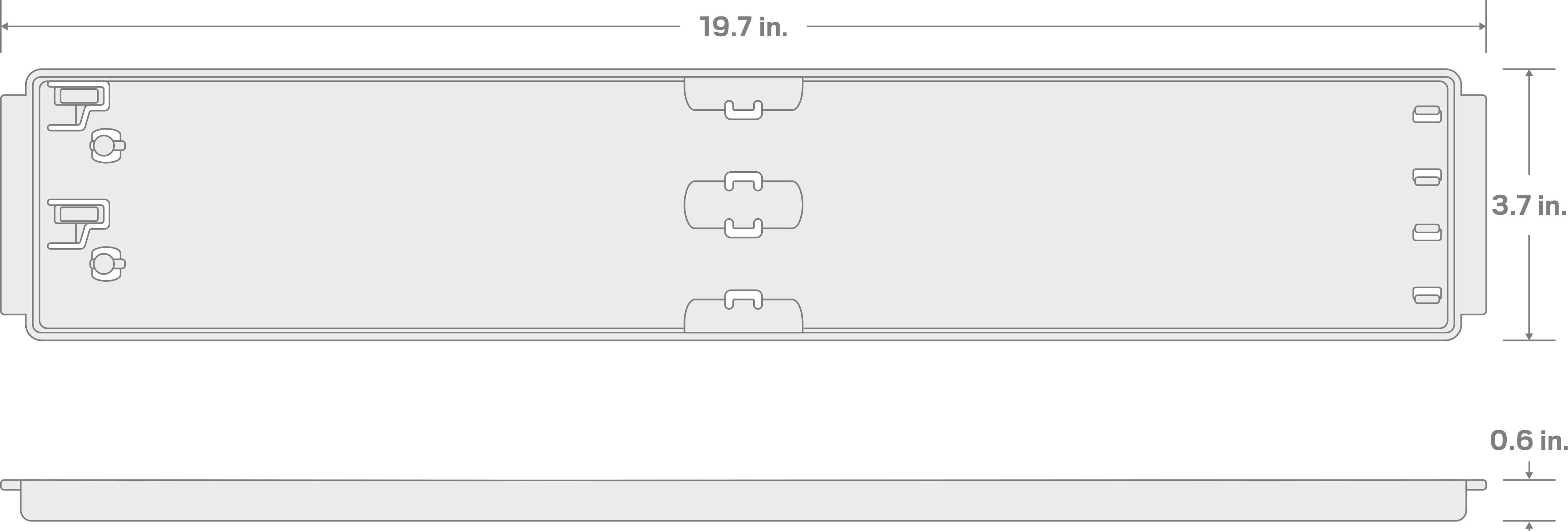 Specs for 18 Inch 2-Rail Tray