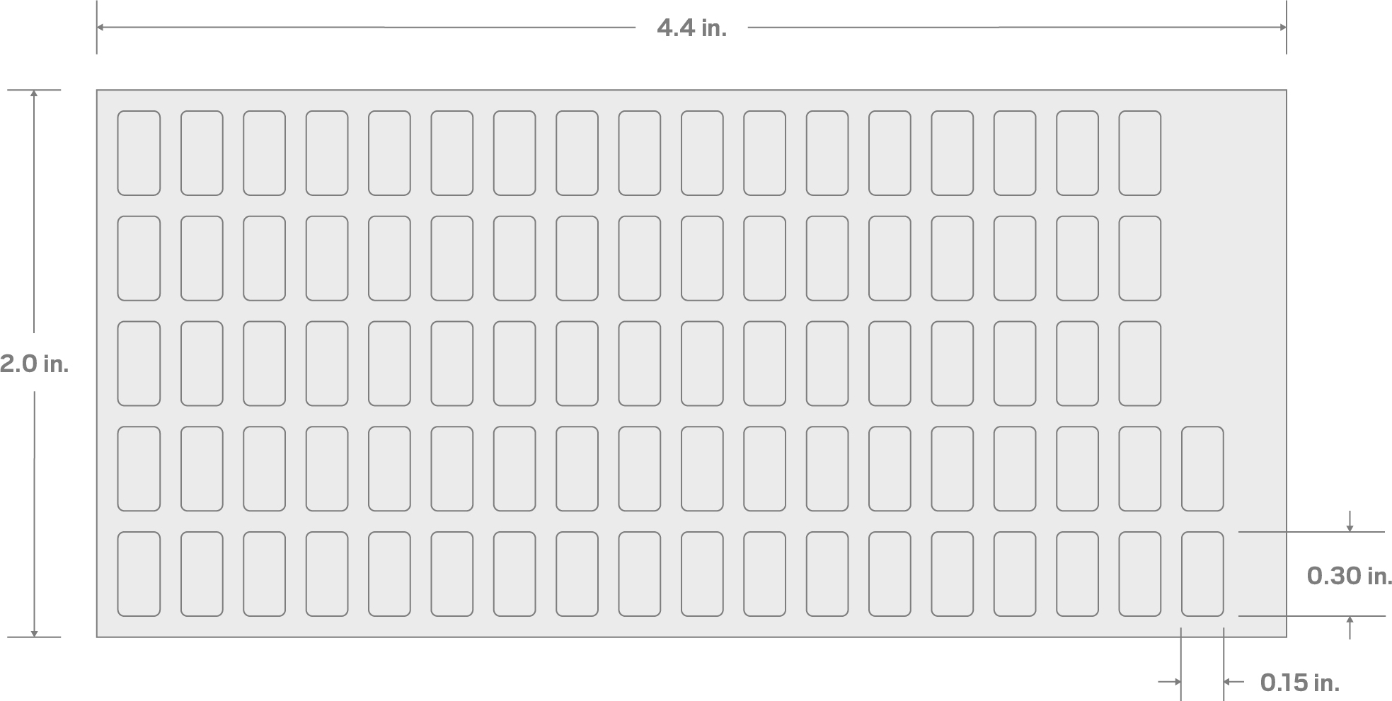Specs for Socket Clip Label Sheet