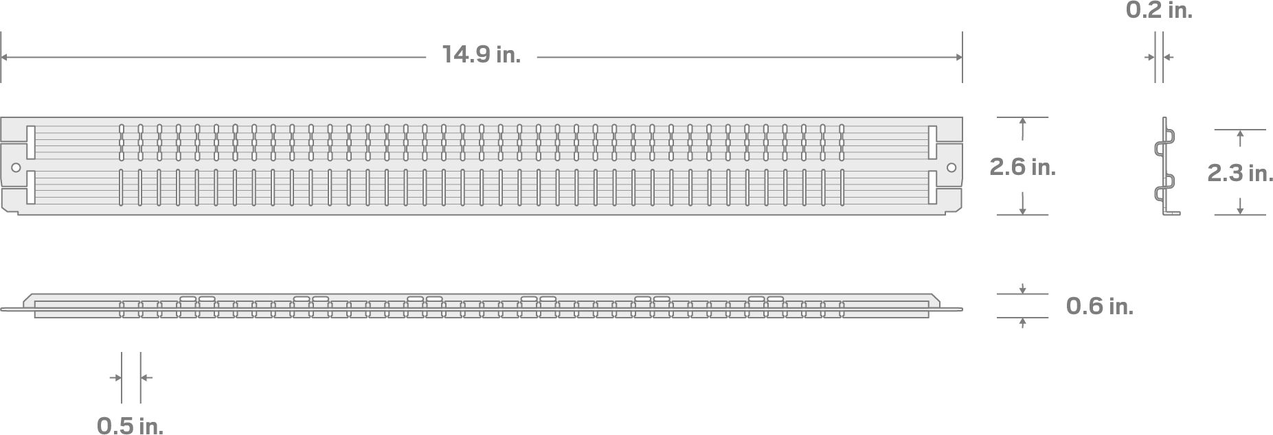 Specs for Partition for 3.9 Inch Drawer (fits 18 D in. Upper Tool Cabinets)