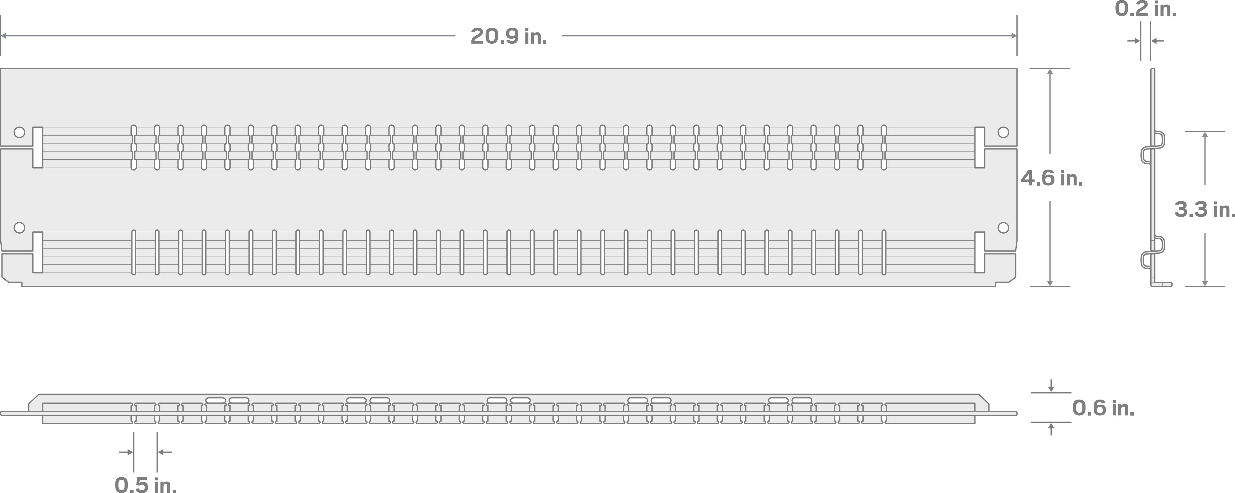 Specs for 7 Inch x 24 Inch Tool Cabinet Drawer Partition