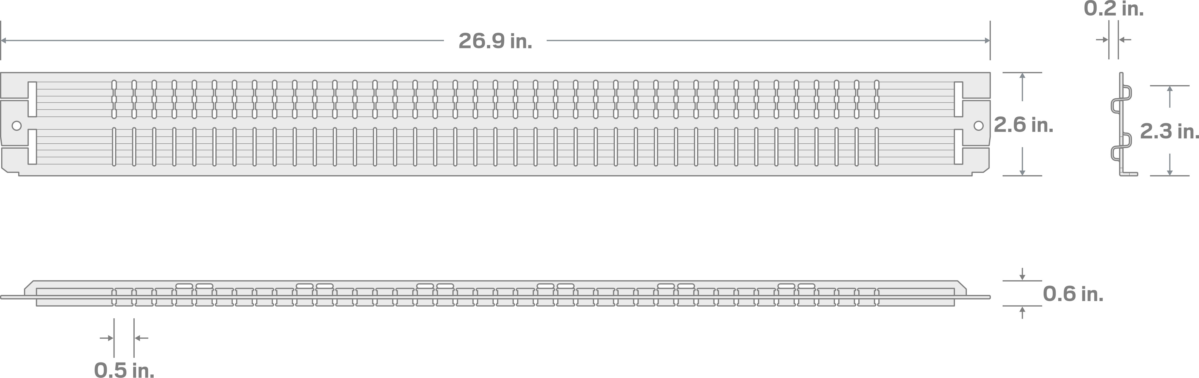 Specs for Partition for 3.9 Inch Drawer (fits 30 D in. Tool Cabinets)