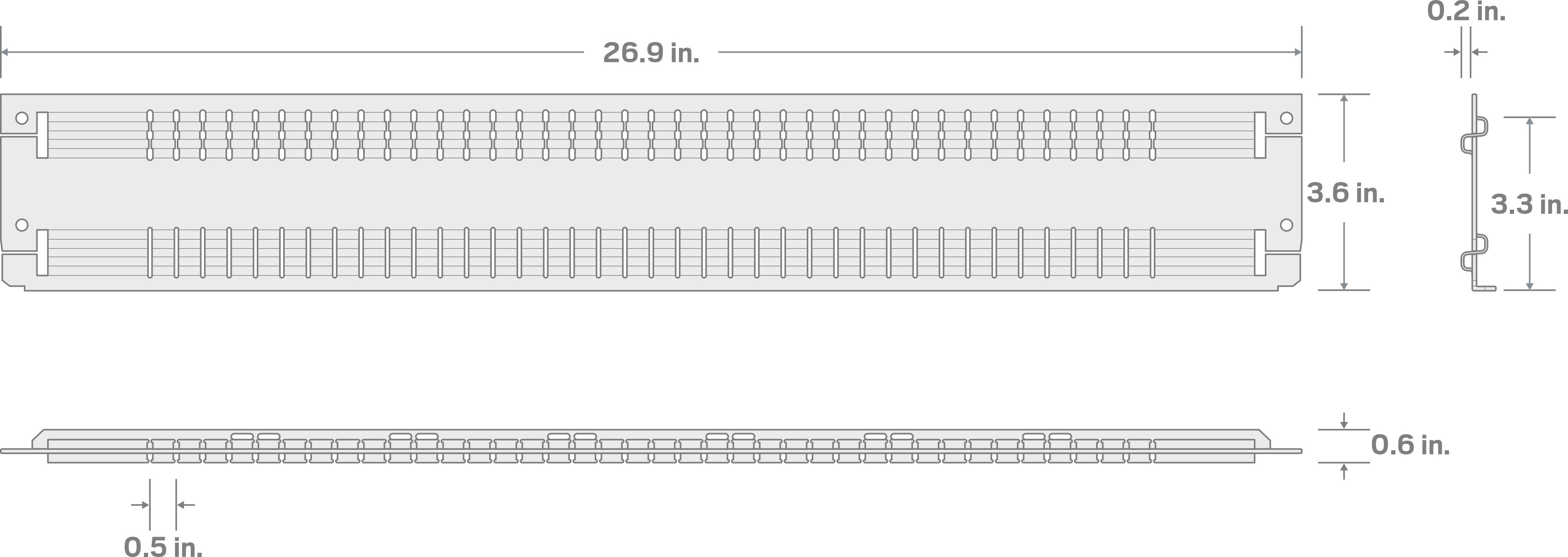 Specs for Partition for 4.9 Inch Drawer (fits 30 D in. Tool Cabinets)