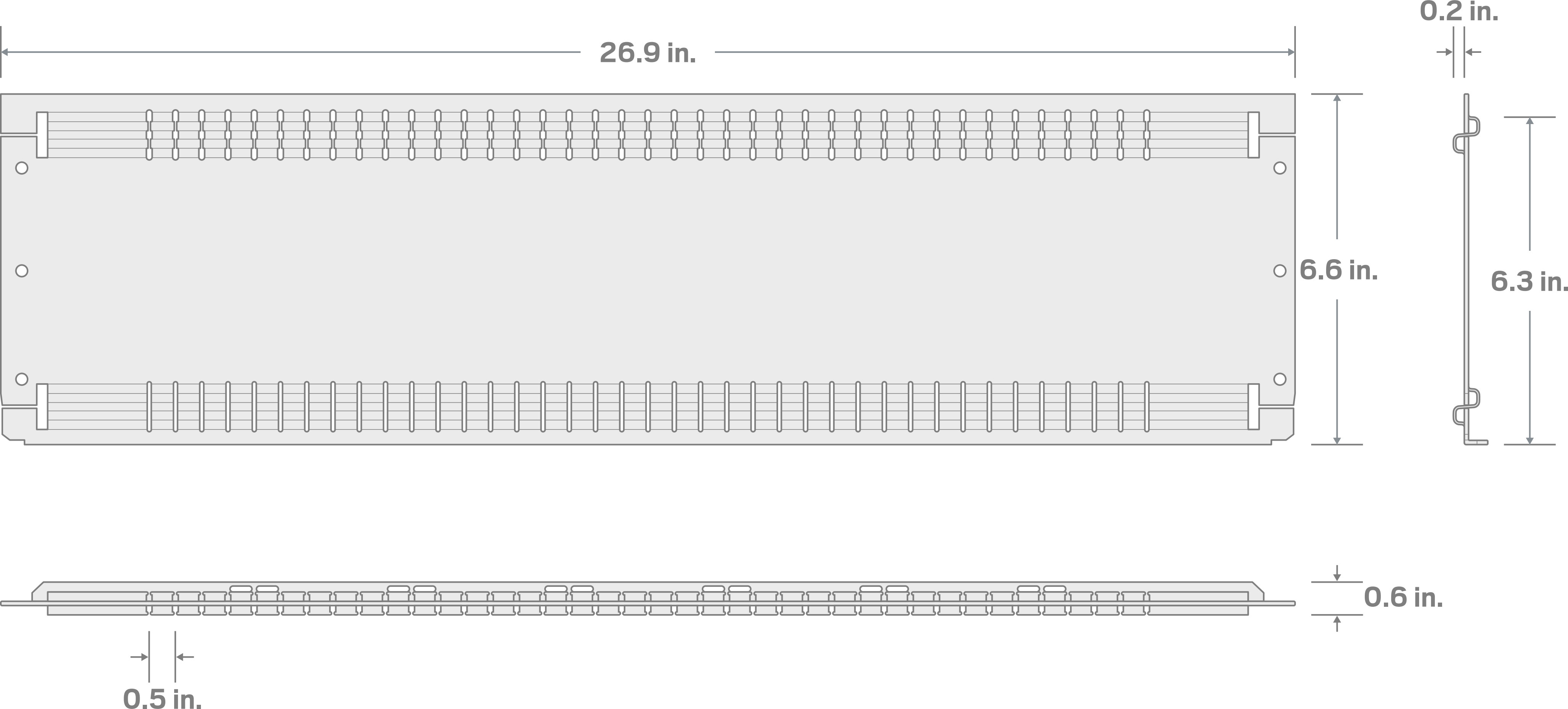 Specs for Partition for 7.9 Inch Drawer (fits 30 D in. Tool Cabinets)